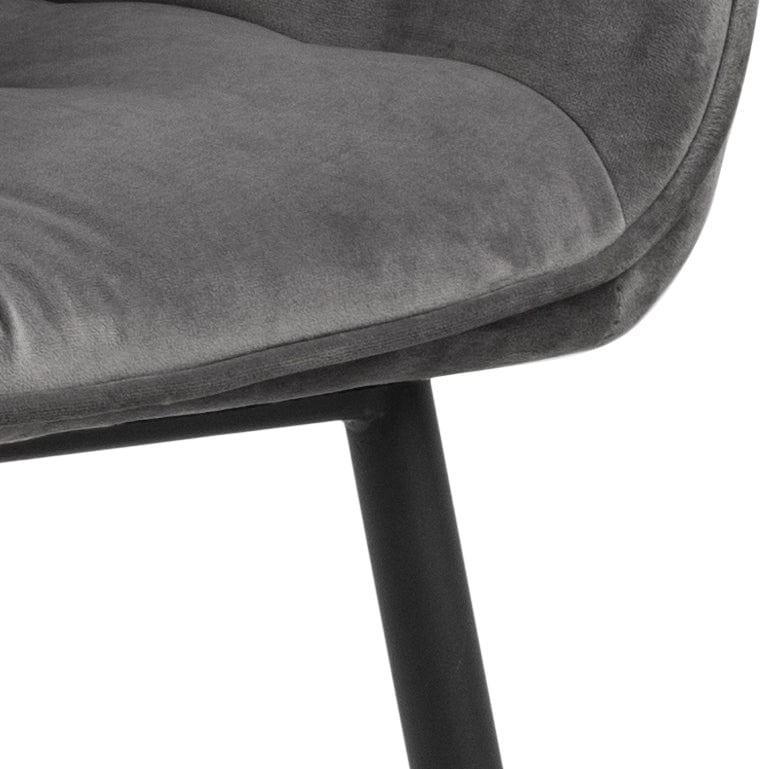 Krzesło LOUI szary z czarną podstawą Actona Eye on Design