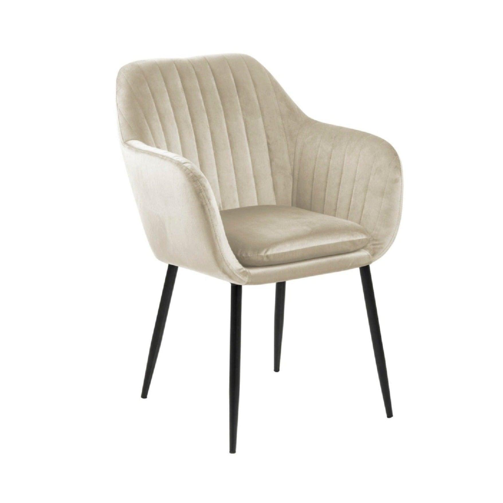 Krzesło MIKKEL beżowy z czarną podstawą Home Essentials Eye on Design