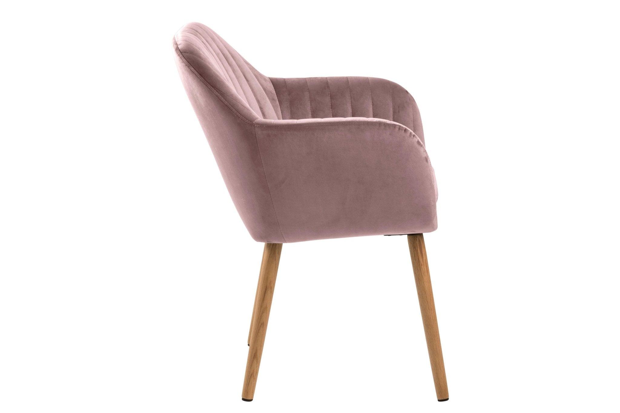 Krzesło MIKKEL różowy z drewnianą podstawą Home Essentials Eye on Design