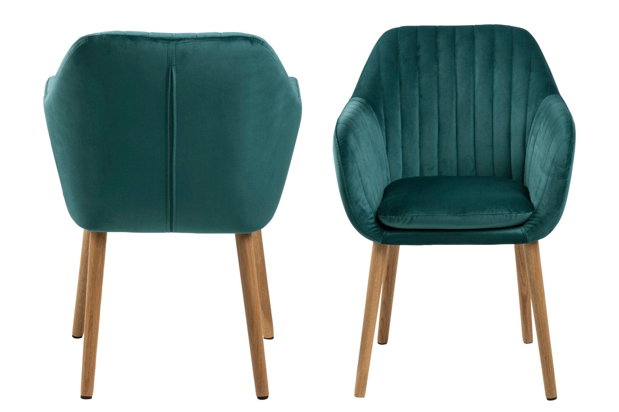 Krzesło MIKKEL zielony z drewnianą podstawą Home Essentials Eye on Design