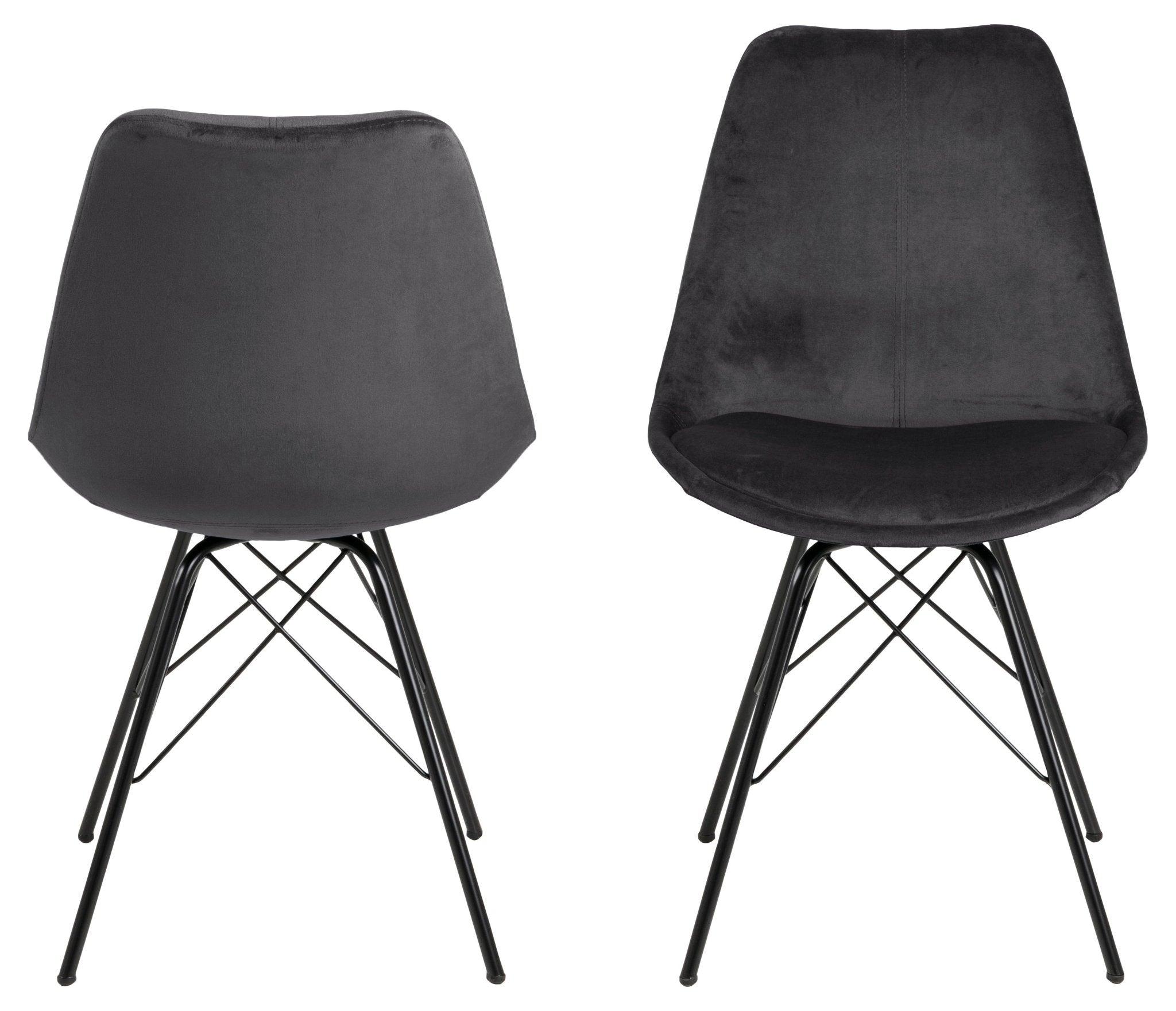 Krzesło NILS ciemnoszary z czarną podstawą Home Essentials Eye on Design