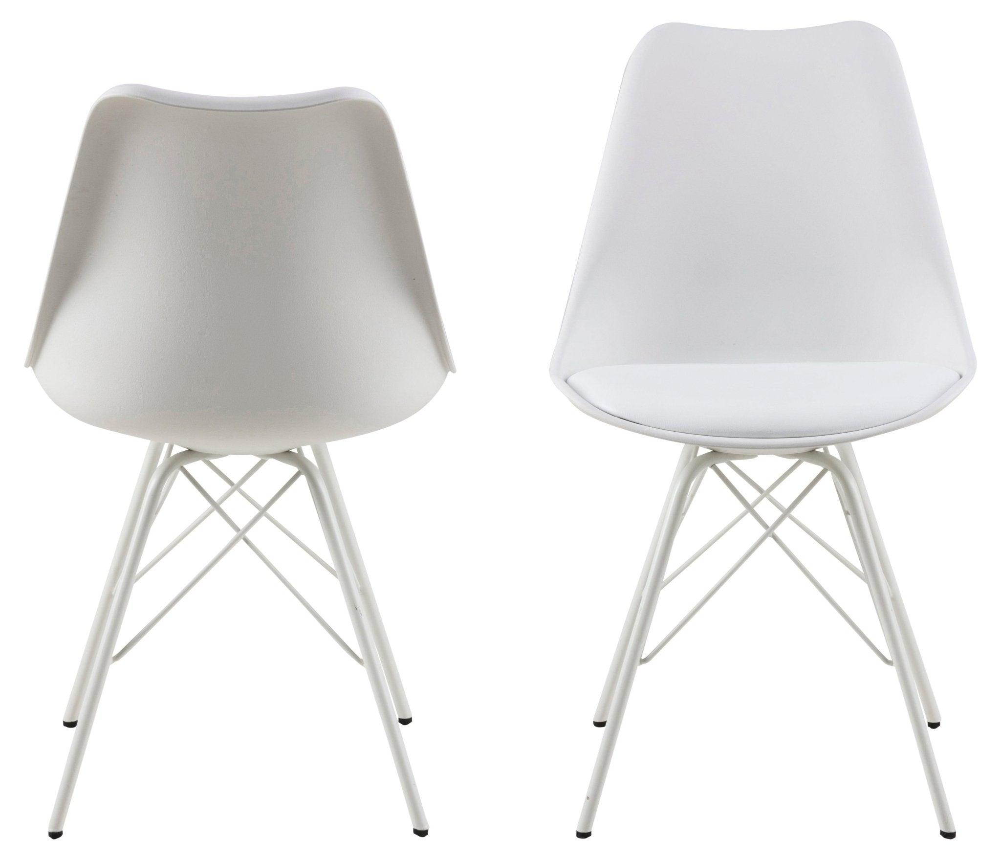 Krzesło NILS ekoskóra biały z białą podstawą Home Essentials Eye on Design