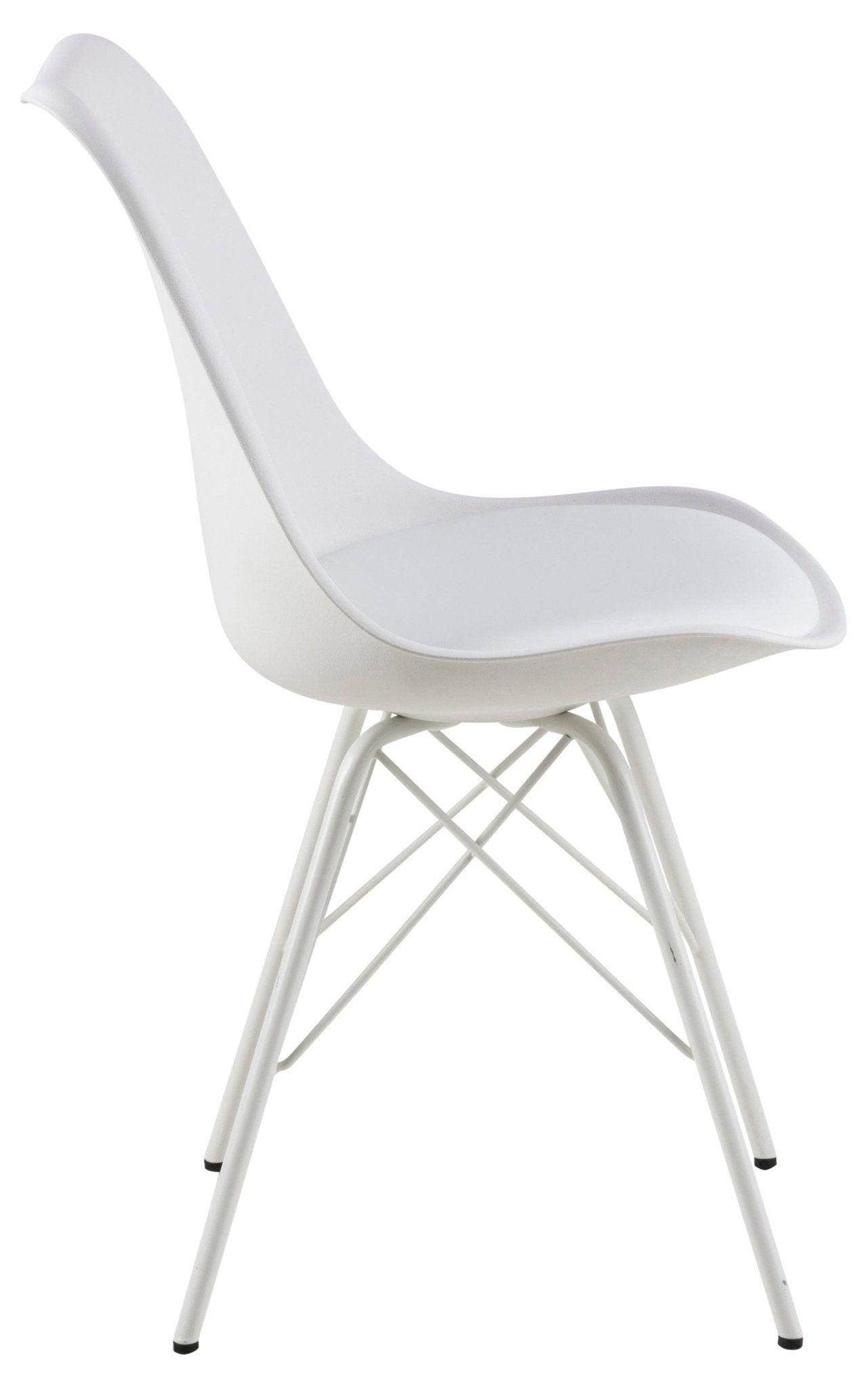 Krzesło NILS ekoskóra biały z białą podstawą Home Essentials Eye on Design