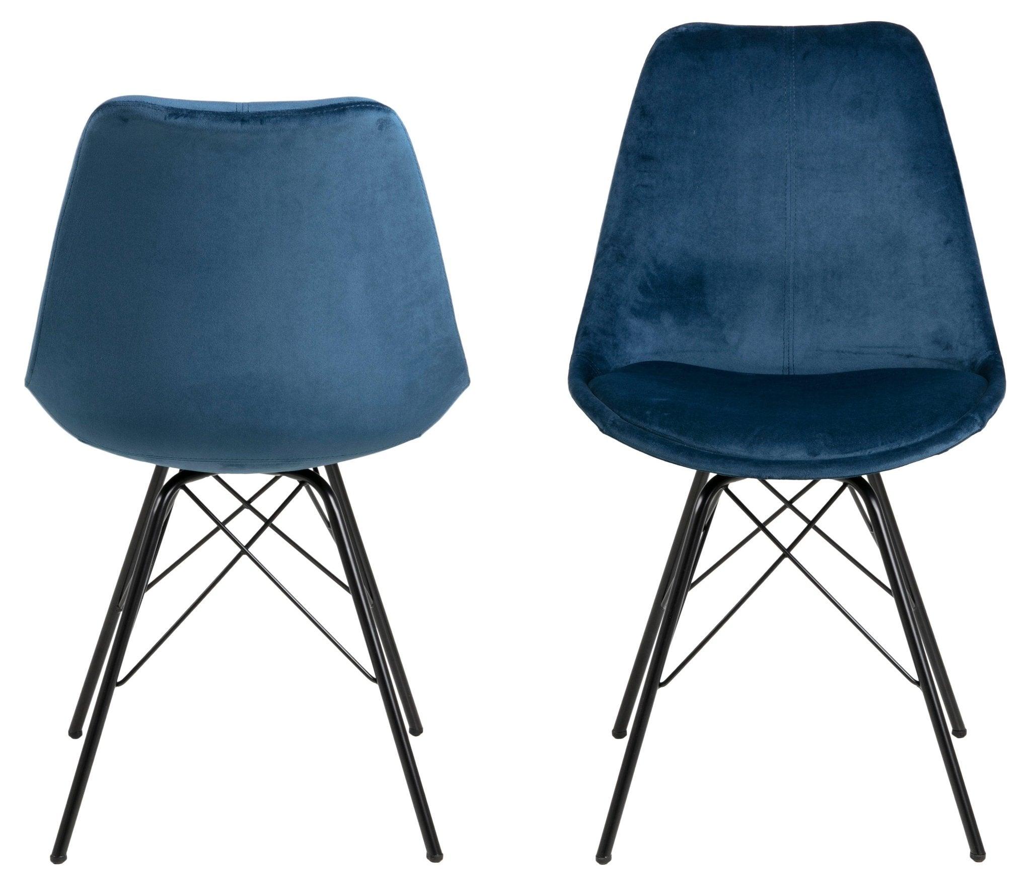 Krzesło NILS granatowy z czarną podstawą Home Essentials Eye on Design
