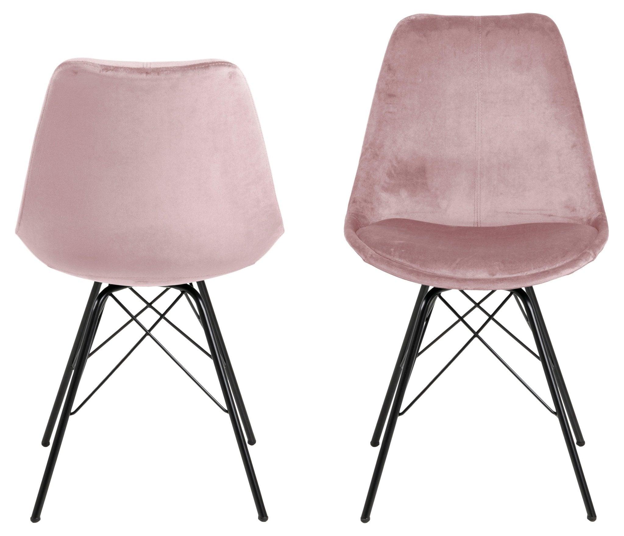 Krzesło NILS różowy z czarną podstawą Home Essentials Eye on Design