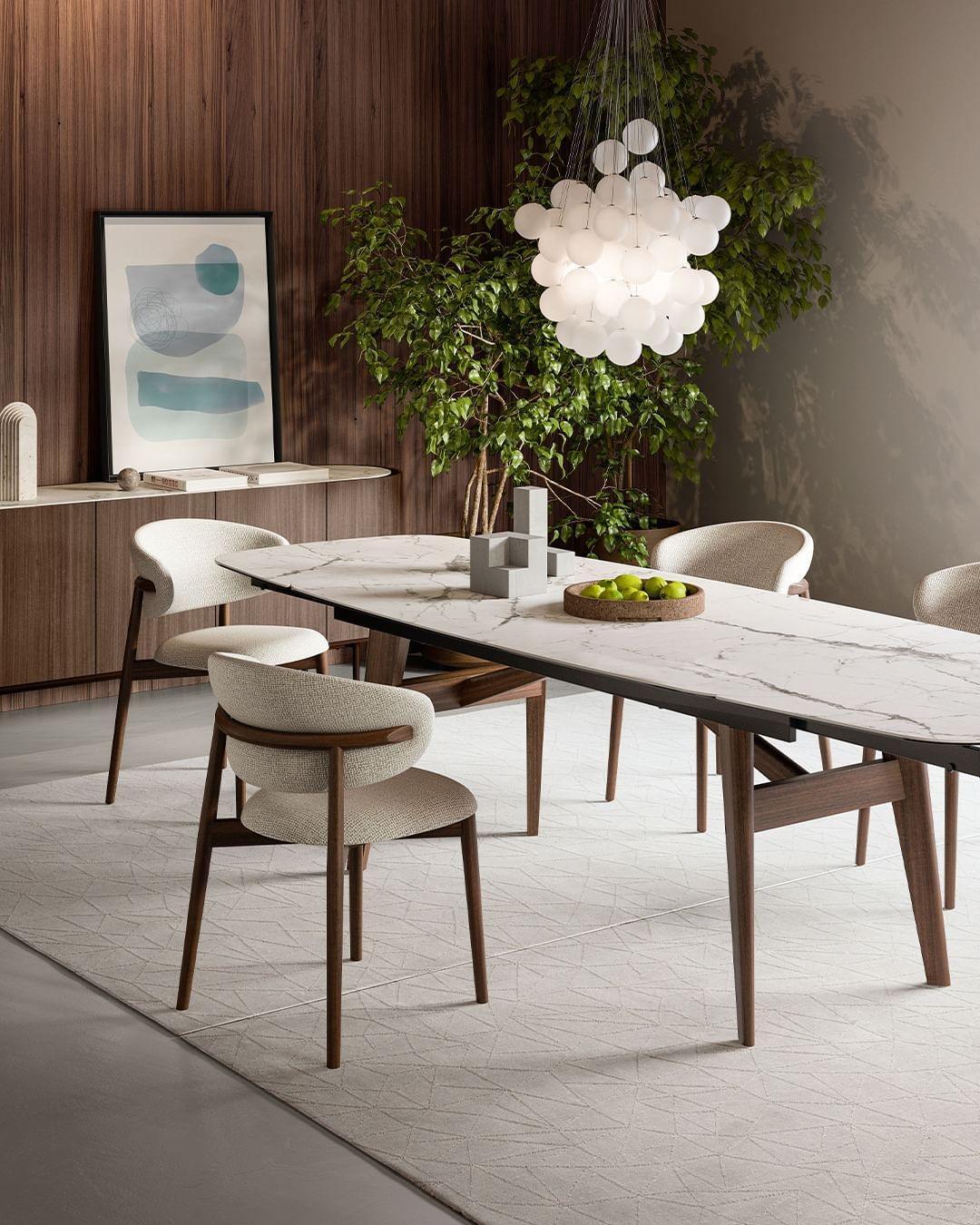 Krzesło OLEANDRO boucle jasnobrązowy z drewnianą podstawą Calligaris Eye on Design