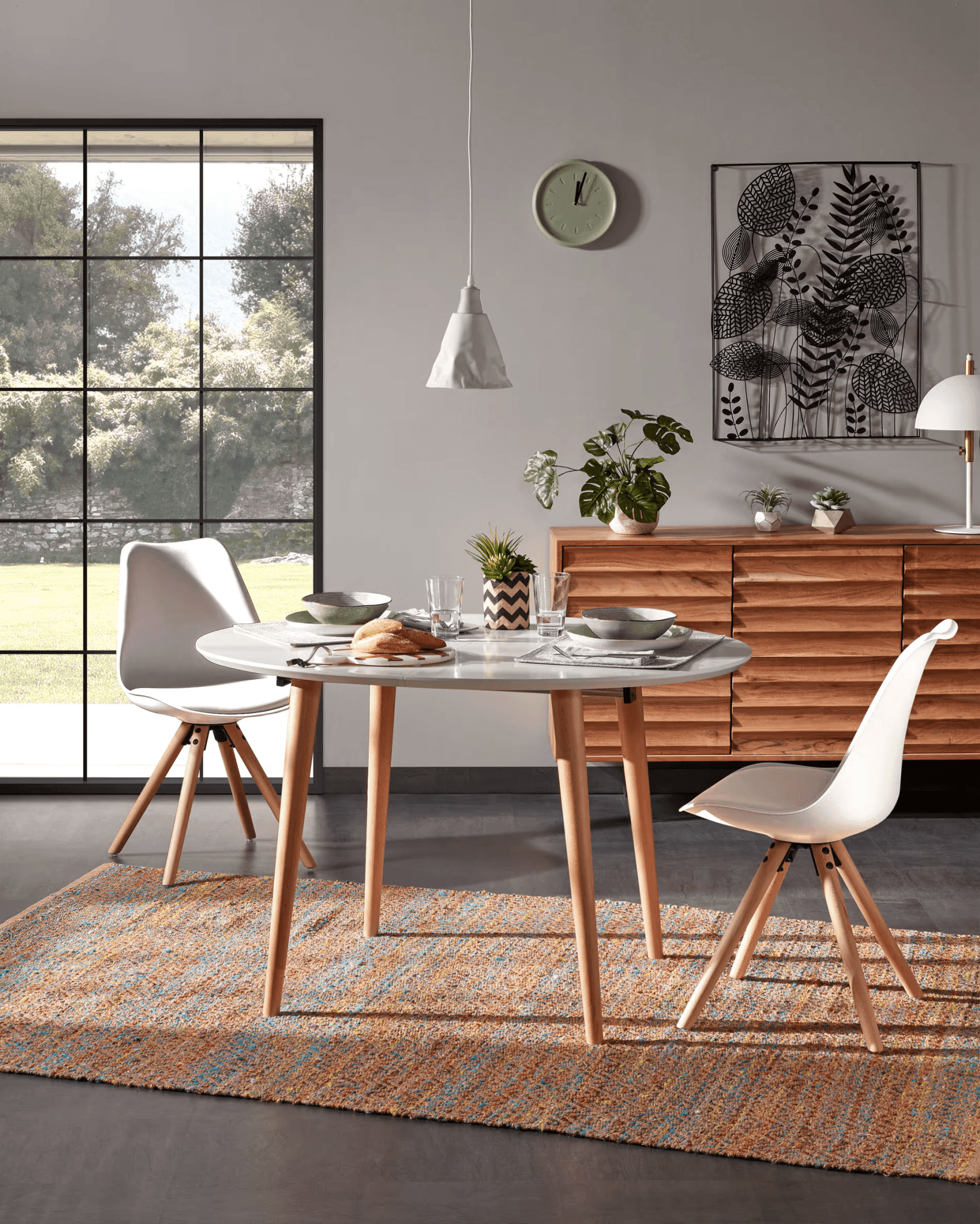 Krzesło RALF biały z drewnianą podstawą La Forma Eye on Design