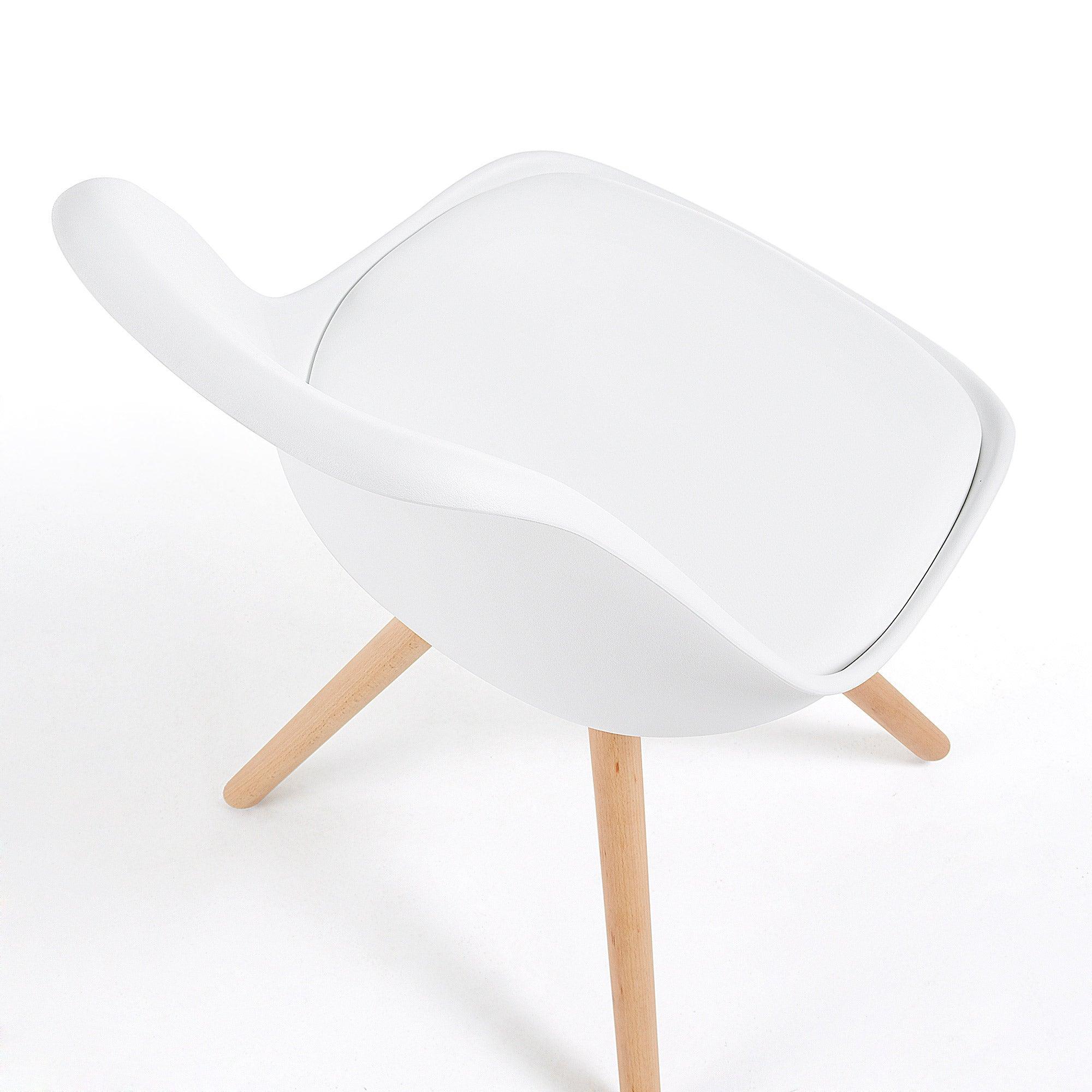 Krzesło RALF biały z drewnianą podstawą La Forma Eye on Design