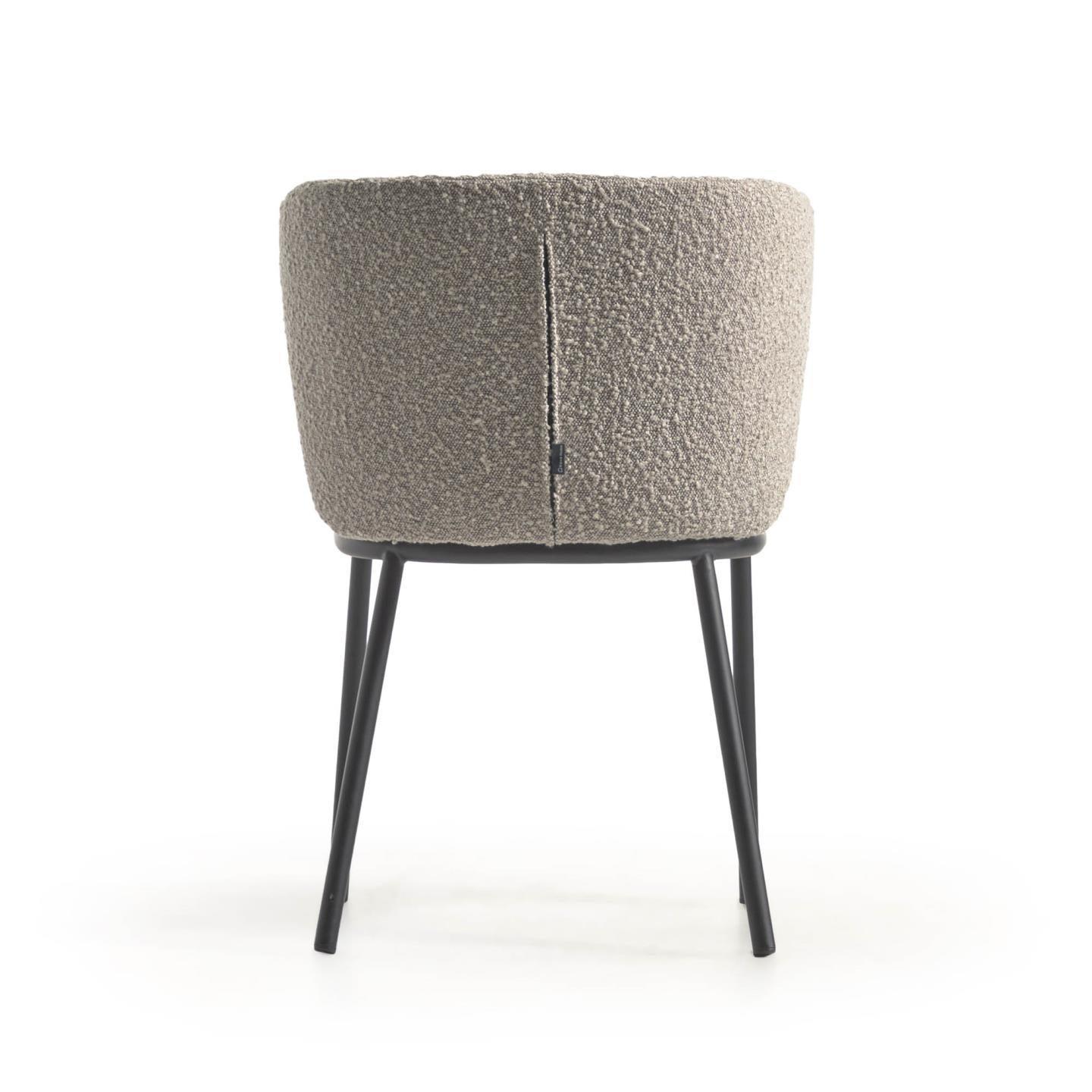 Krzesło w tkaninie boucle CISELIA jasnoszary La Forma Eye on Design