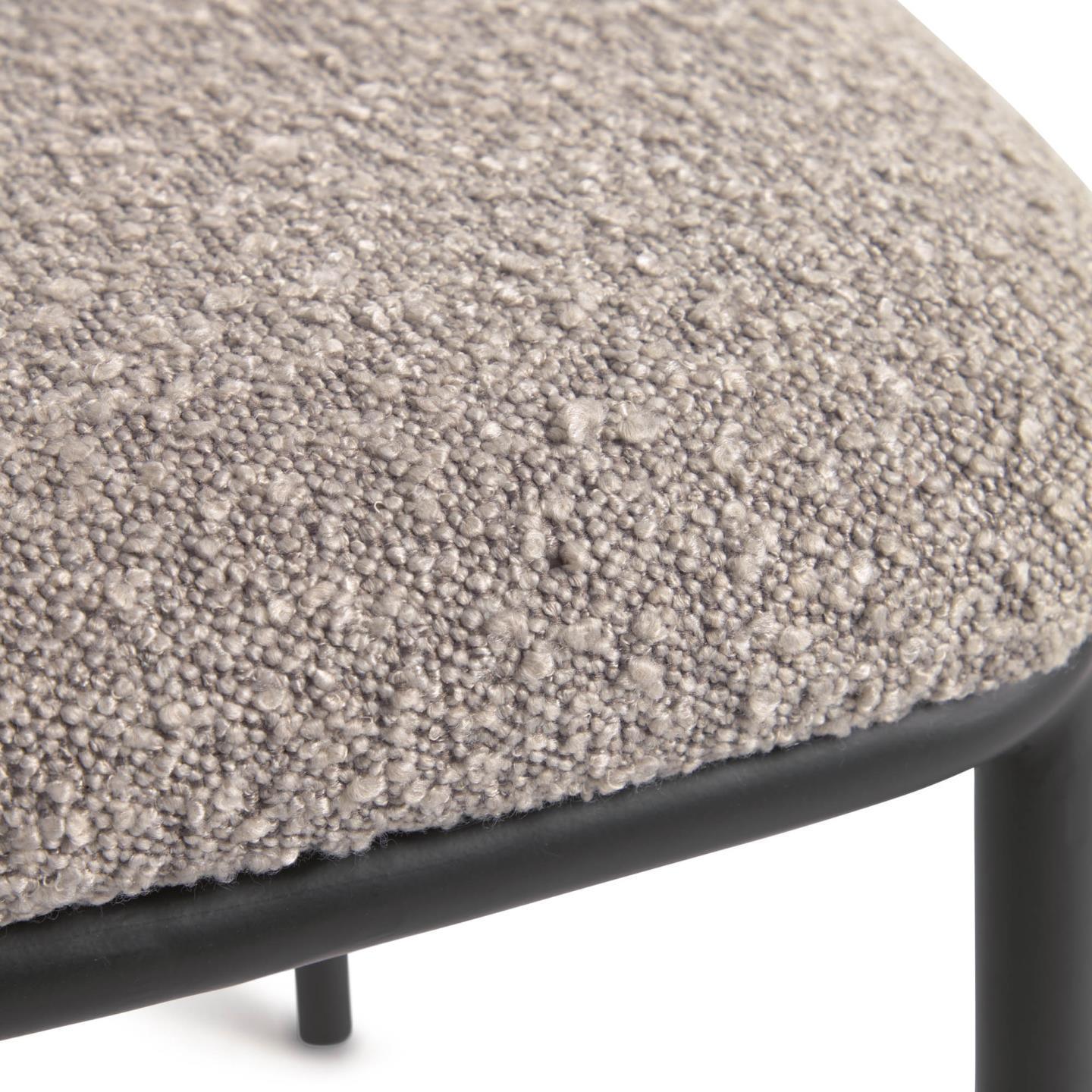 Krzesło w tkaninie boucle CISELIA jasnoszary La Forma Eye on Design