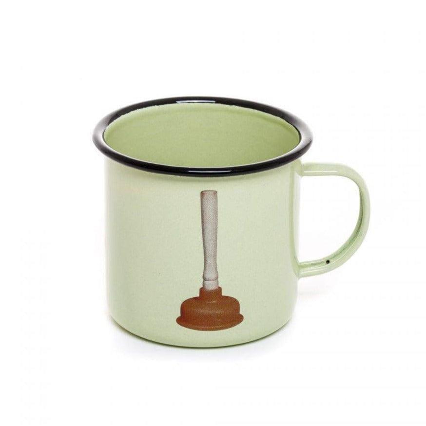 Kubek emaliowany PLUNGER zielony Seletti Eye on Design