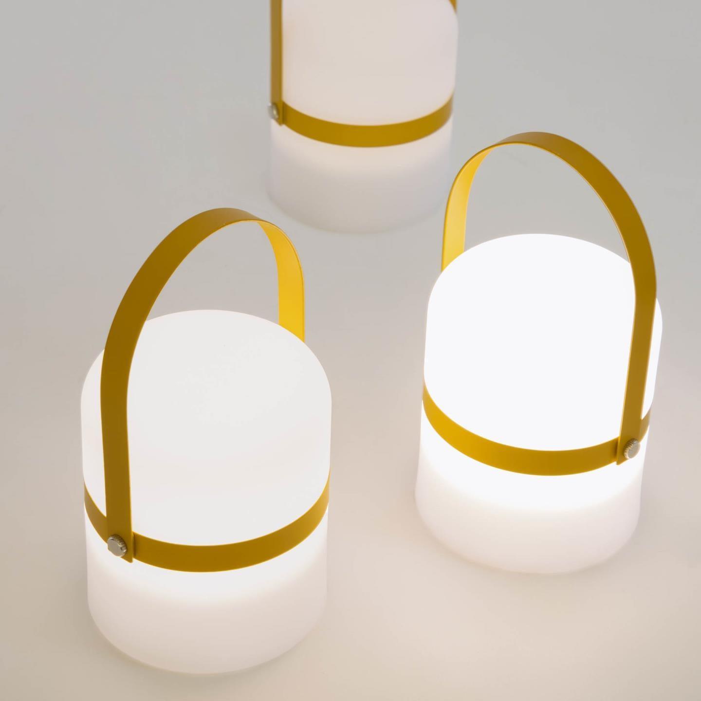 Lampa akumulatorowa RIDLEY MINI musztardowy La Forma Eye on Design