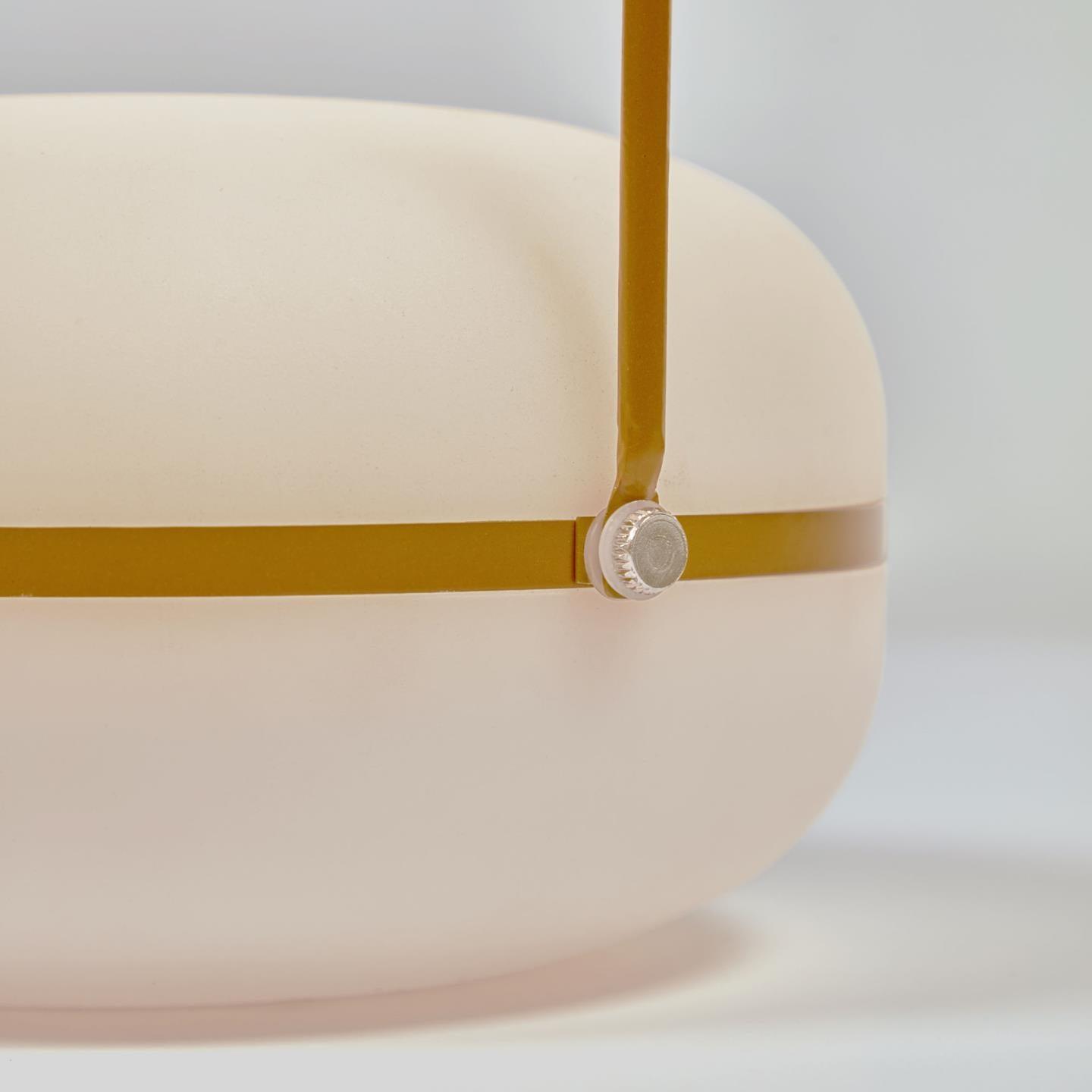 Lampa akumulatorowa TEA musztardowe wykończenie La Forma Eye on Design