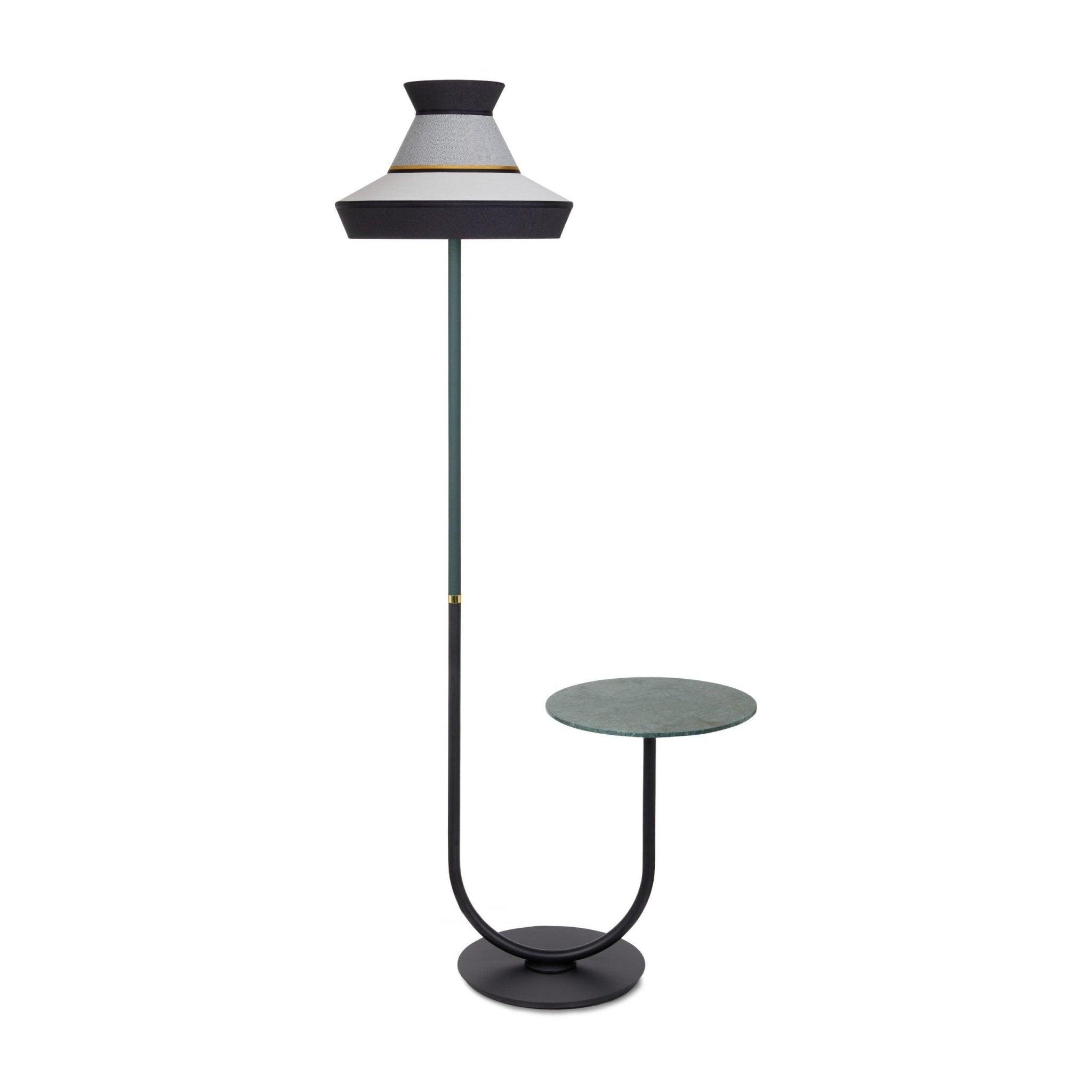 Lampa i stolik CALYPSO GUADALOUPE czarno-biały Contardi Eye on Design