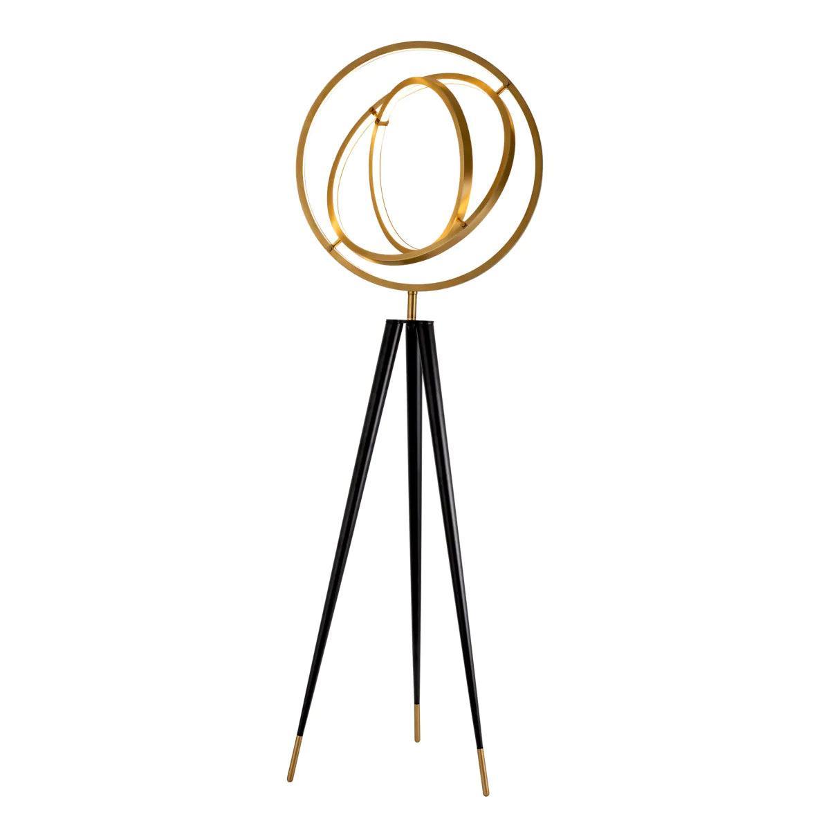 Lampa podłogowa CASSINI czarny z mosiężnym wykończeniem Eichholtz Eye on Design