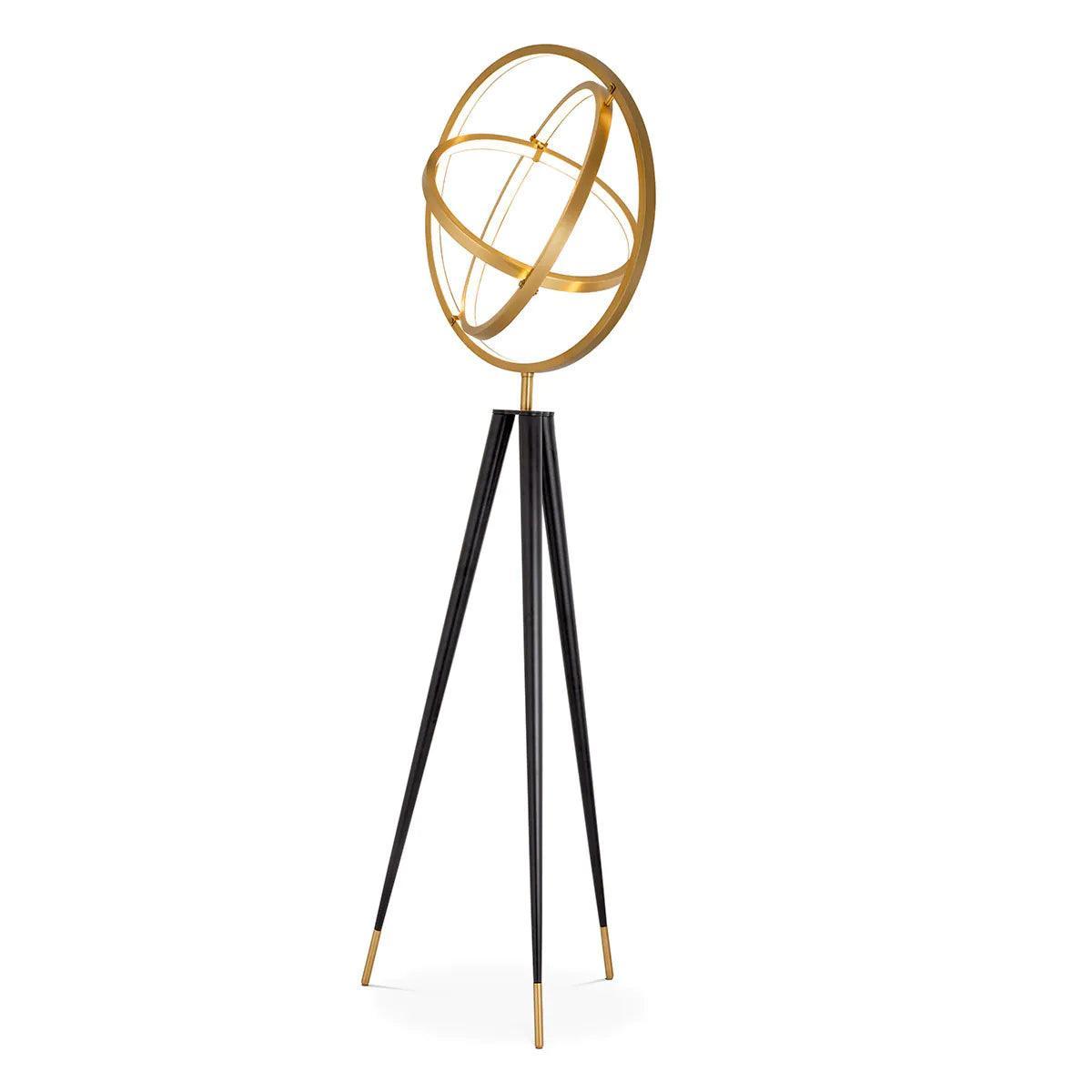 Lampa podłogowa CASSINI czarny z mosiężnym wykończeniem Eichholtz Eye on Design