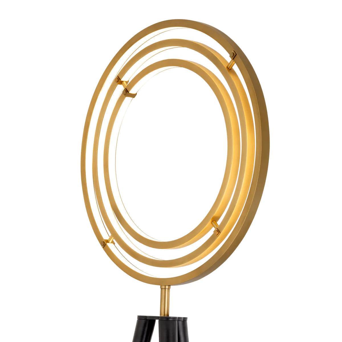 Lampa podłogowa CASSINI czarny z mosiężnym wykończeniem Eichholtz Eye on Design