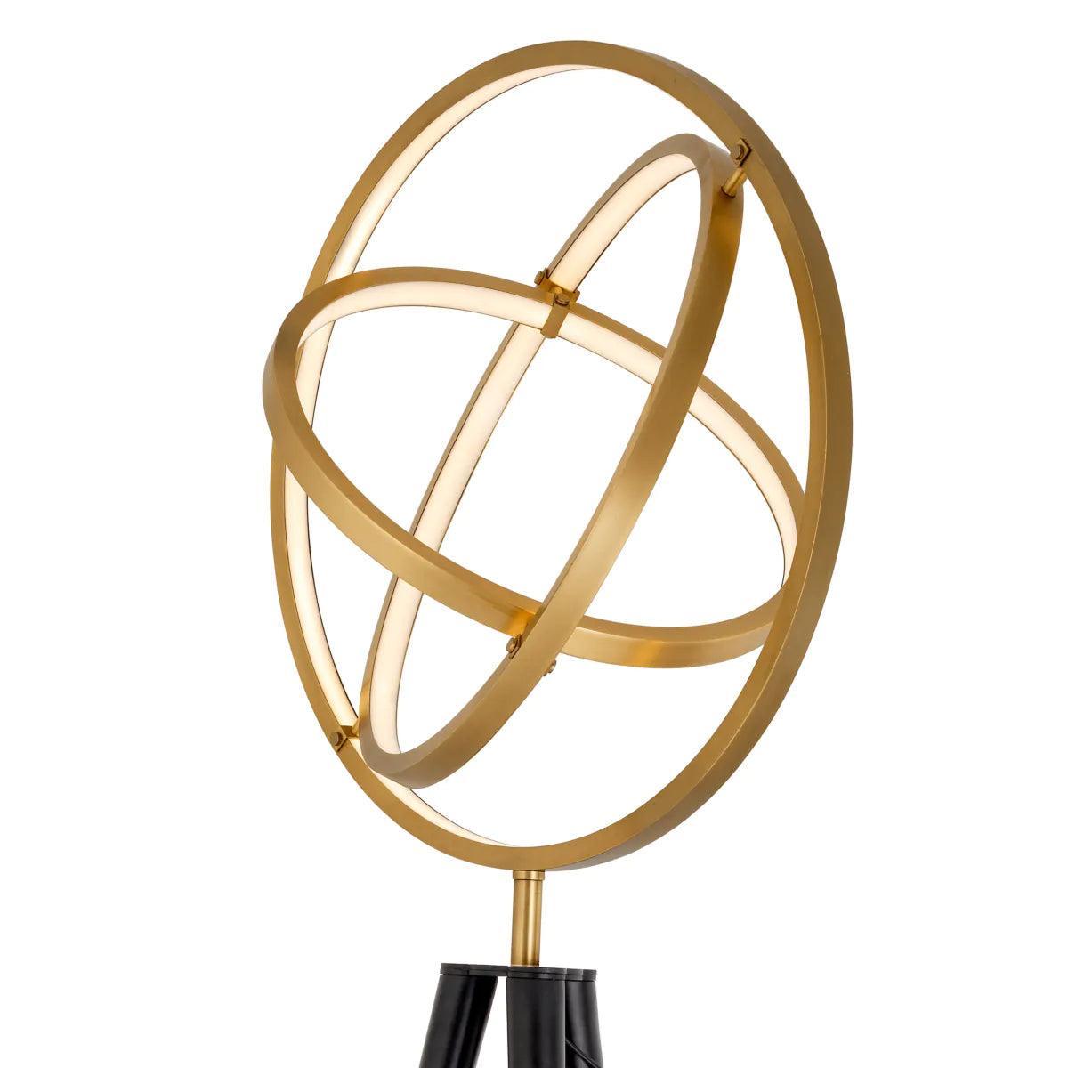Lampa podłogowa CASSINI czarny z mosiężnym wykończeniem Eichholtz Eye on Design