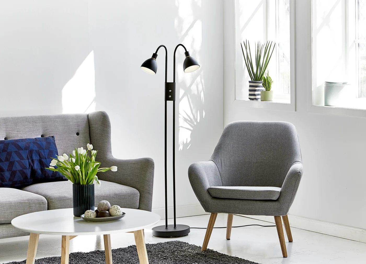 Lampa podłogowa podwójna RAY czarny Nordlux Eye on Design