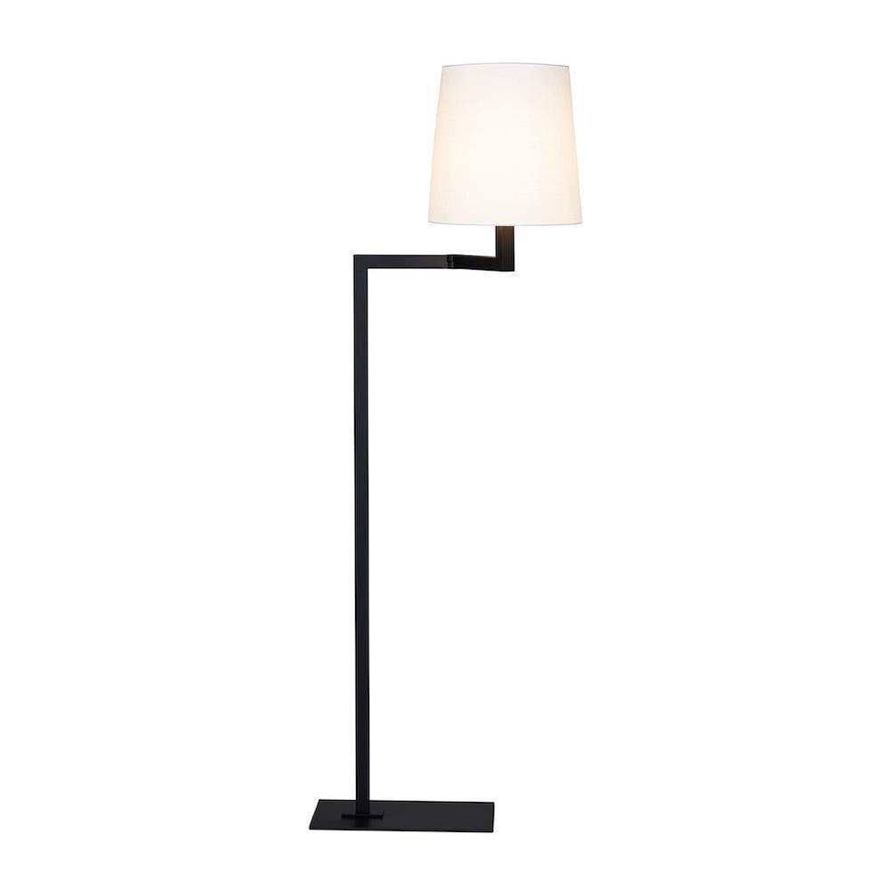 Lampa podłogowa TONDA LISEUSE czarny z białym kloszem Contardi biała bawełna bez opcji ściemniania Eye on Design