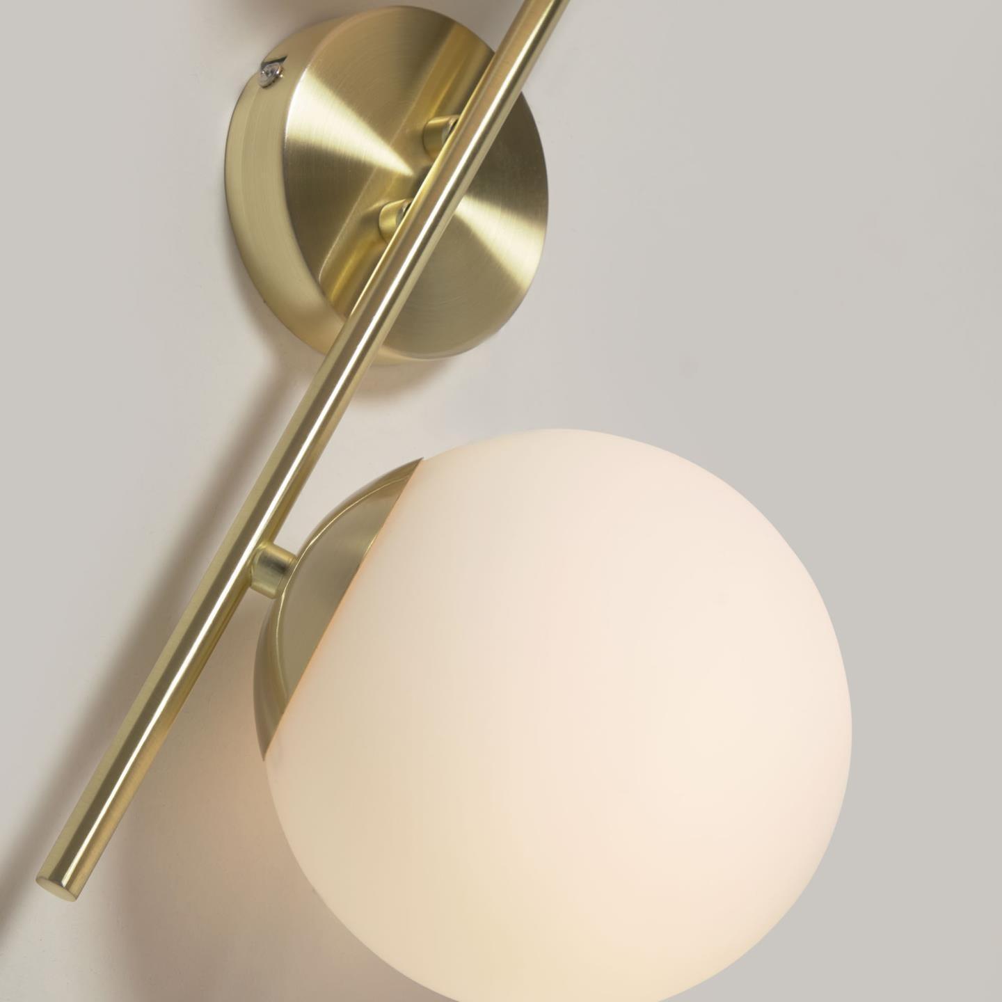Lampa ścienna podwójna MAHALA mosiężny La Forma Eye on Design