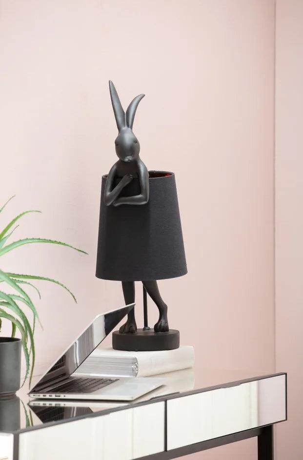 Lampa stołowa czarna w kształcie królika Kare Design Eye on Design