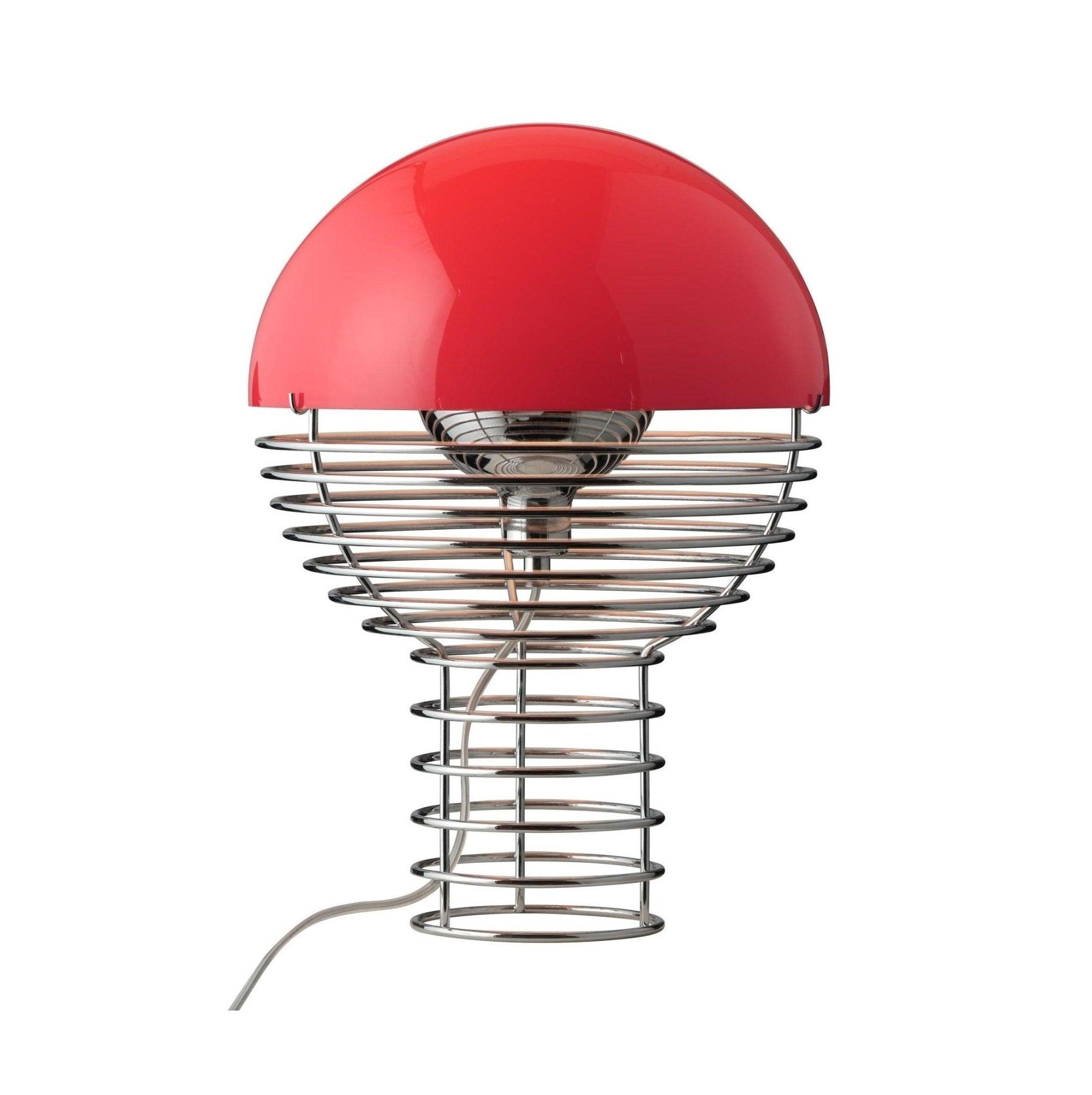 Lampa stołowa WIRE czerwony Verpan Eye on Design