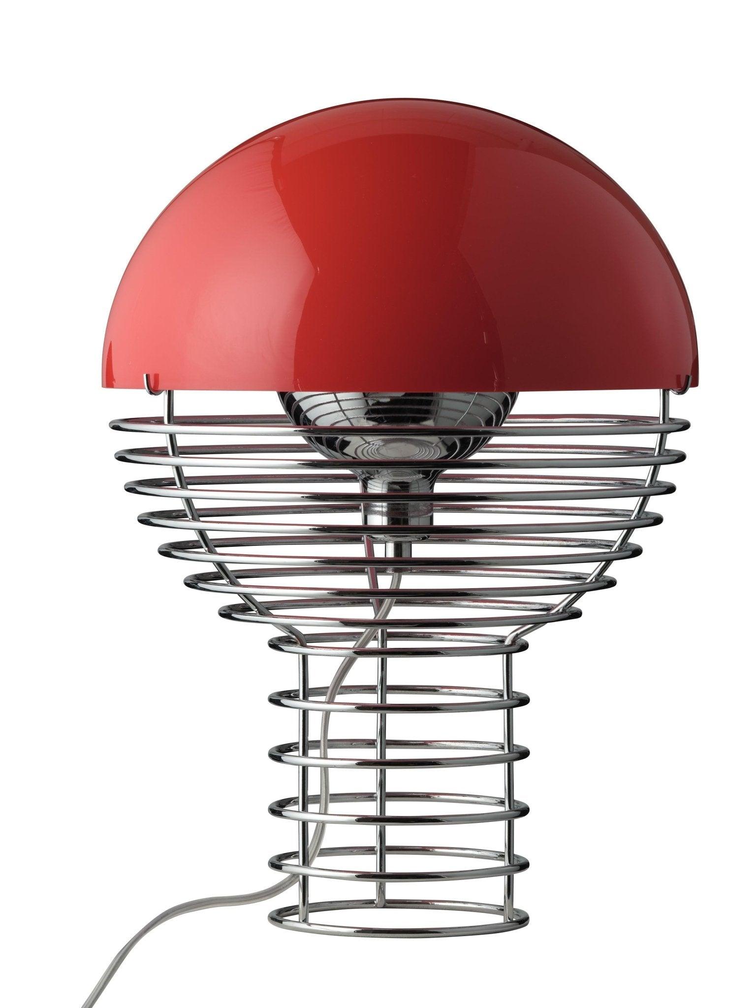 Lampa stołowa WIRE czerwony Verpan Eye on Design