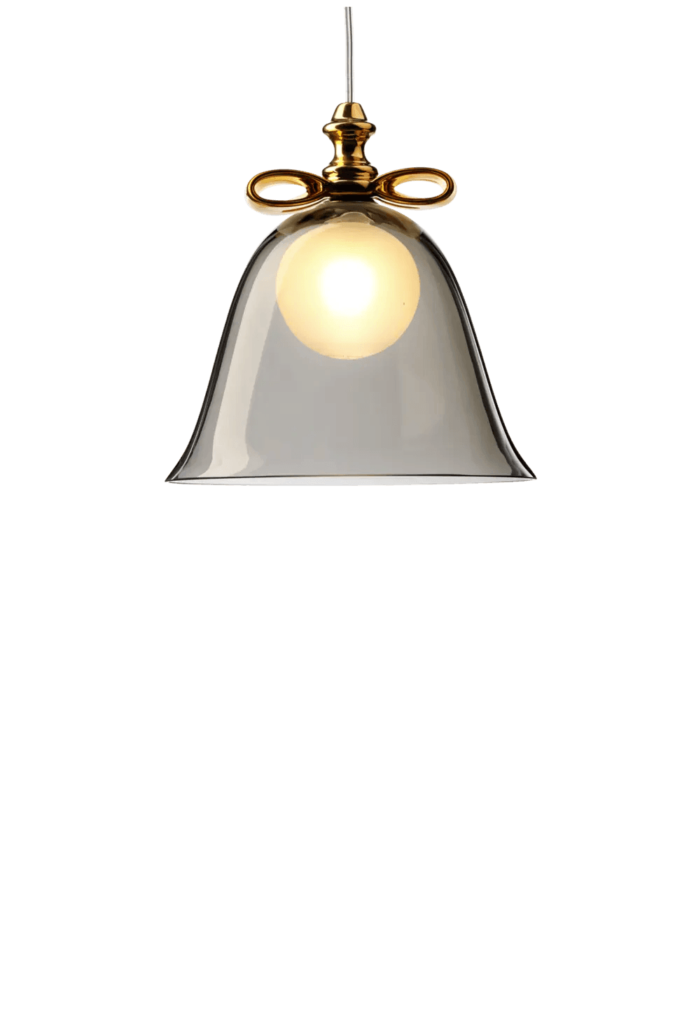 Lampa wisząca BELL dymione szkło ze złotym Moooi 23 cm Eye on Design