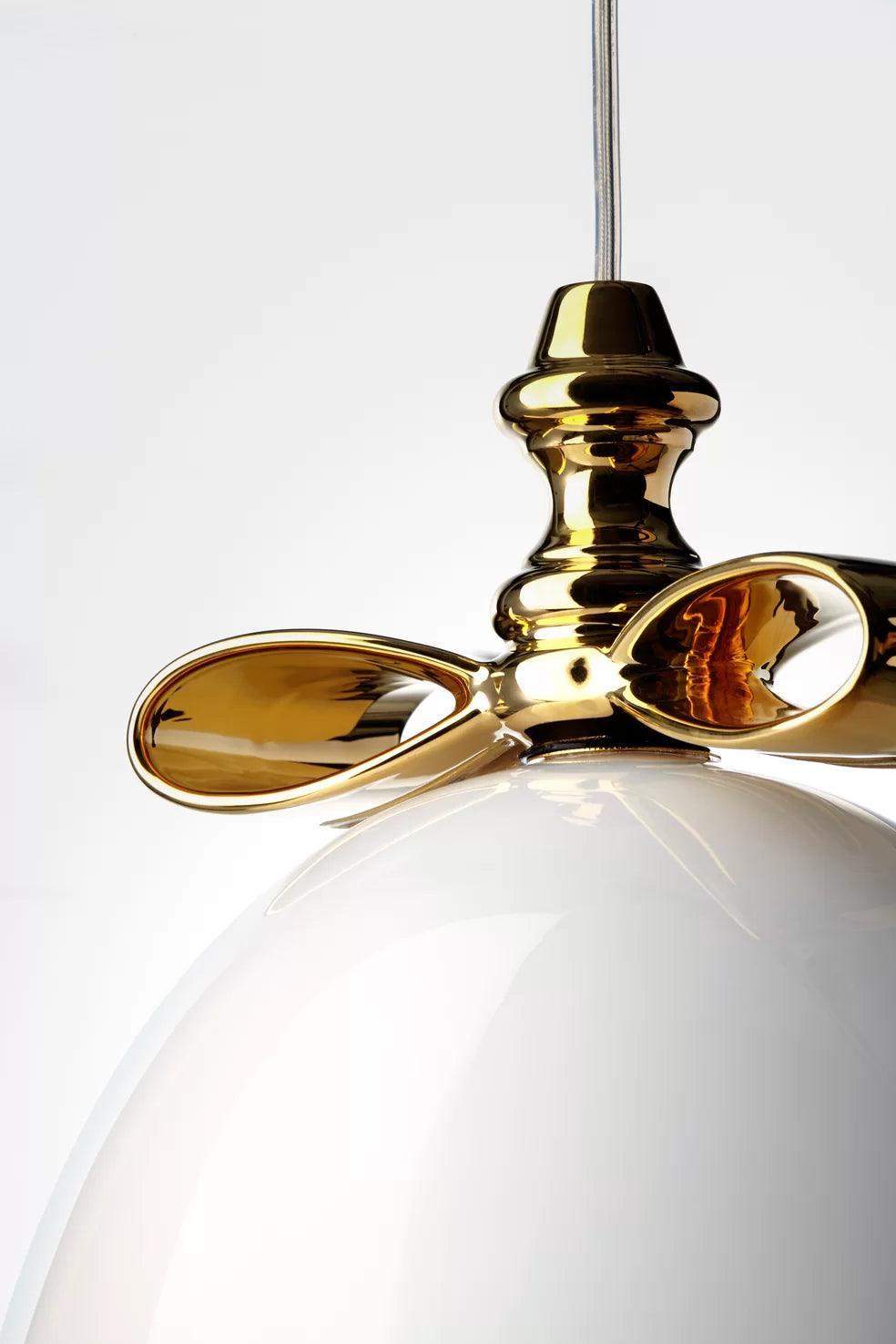 Lampa wisząca BELL transparentne szkło ze złotym Moooi Eye on Design