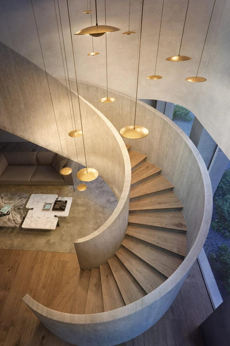 Lampa wisząca GINGER mosiężny z białym wykończeniem Marset Eye on Design