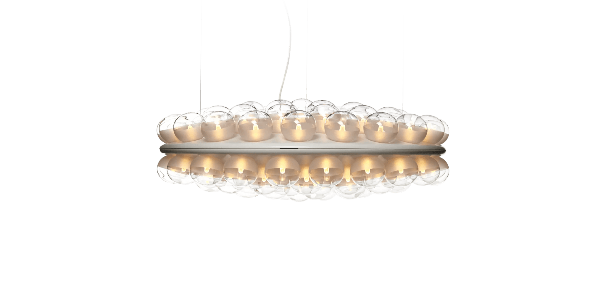 Lampa wisząca PROP LIGHT ROUND DOUBLE szkło Moooi 2000K Poziome Eye on Design