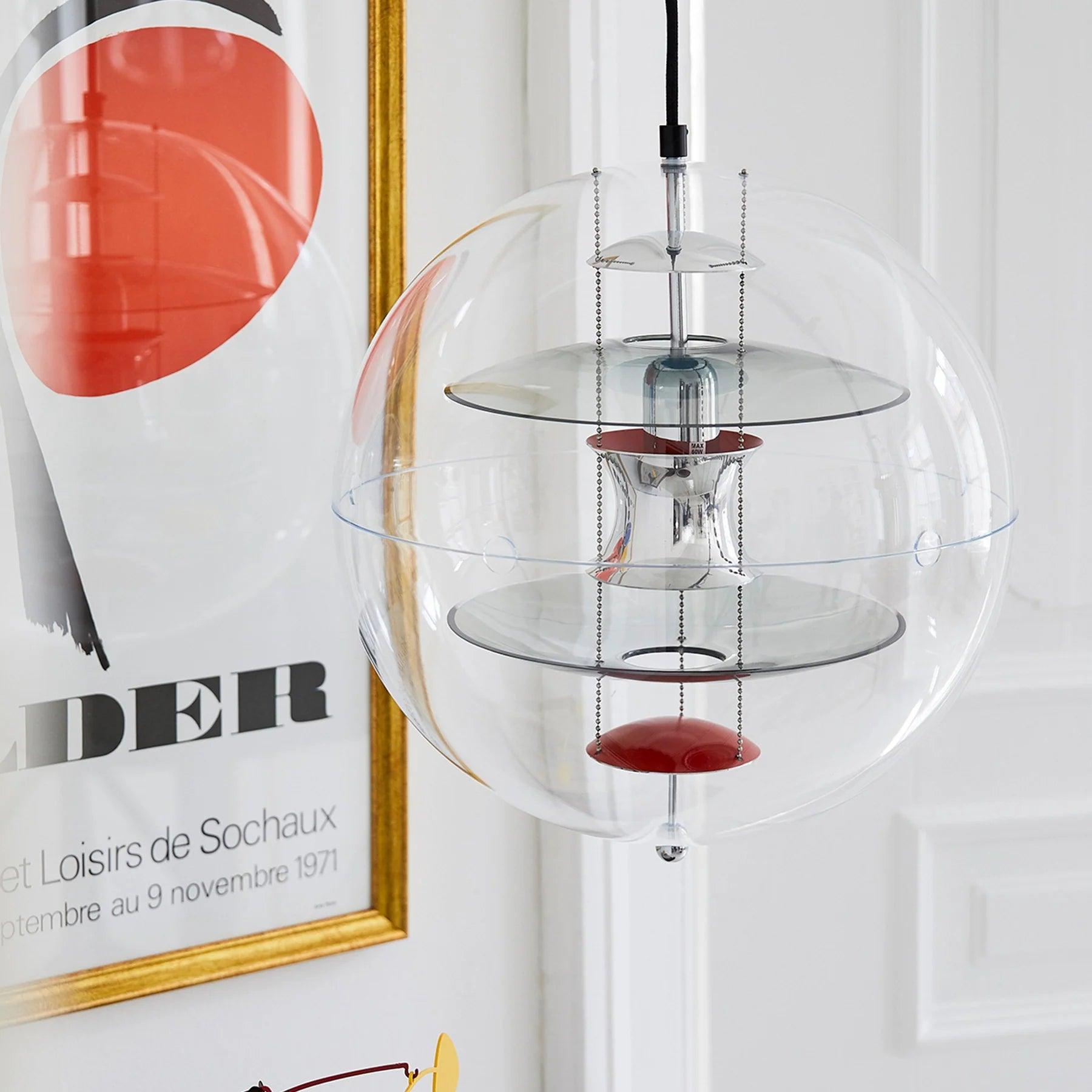 Lampa wisząca VP GLOBE kolorowe szkło Verpan Eye on Design