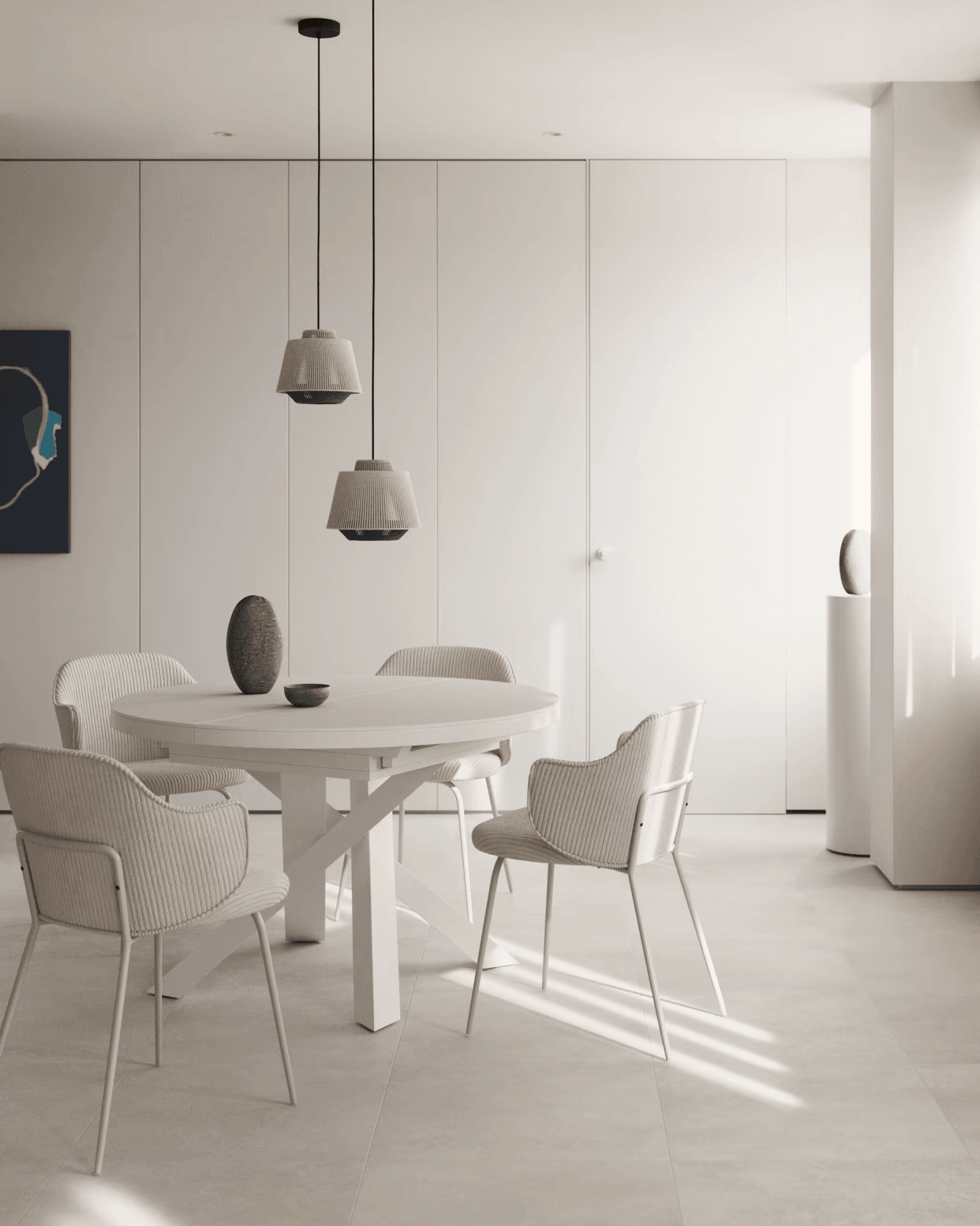 Lampa wisząca YUVIA beżowy z zielonym La Forma Eye on Design