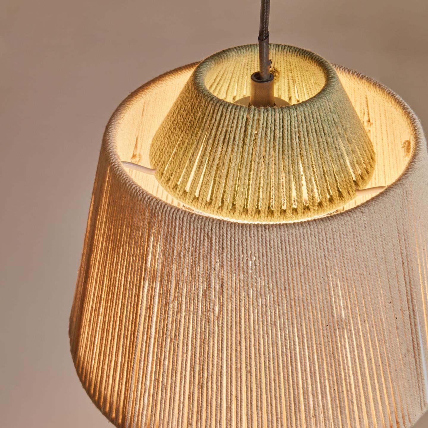 Lampa wisząca YUVIA beżowy z zielonym La Forma Eye on Design