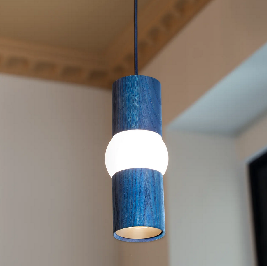 LIGHTBONE pendant lamp blue oak