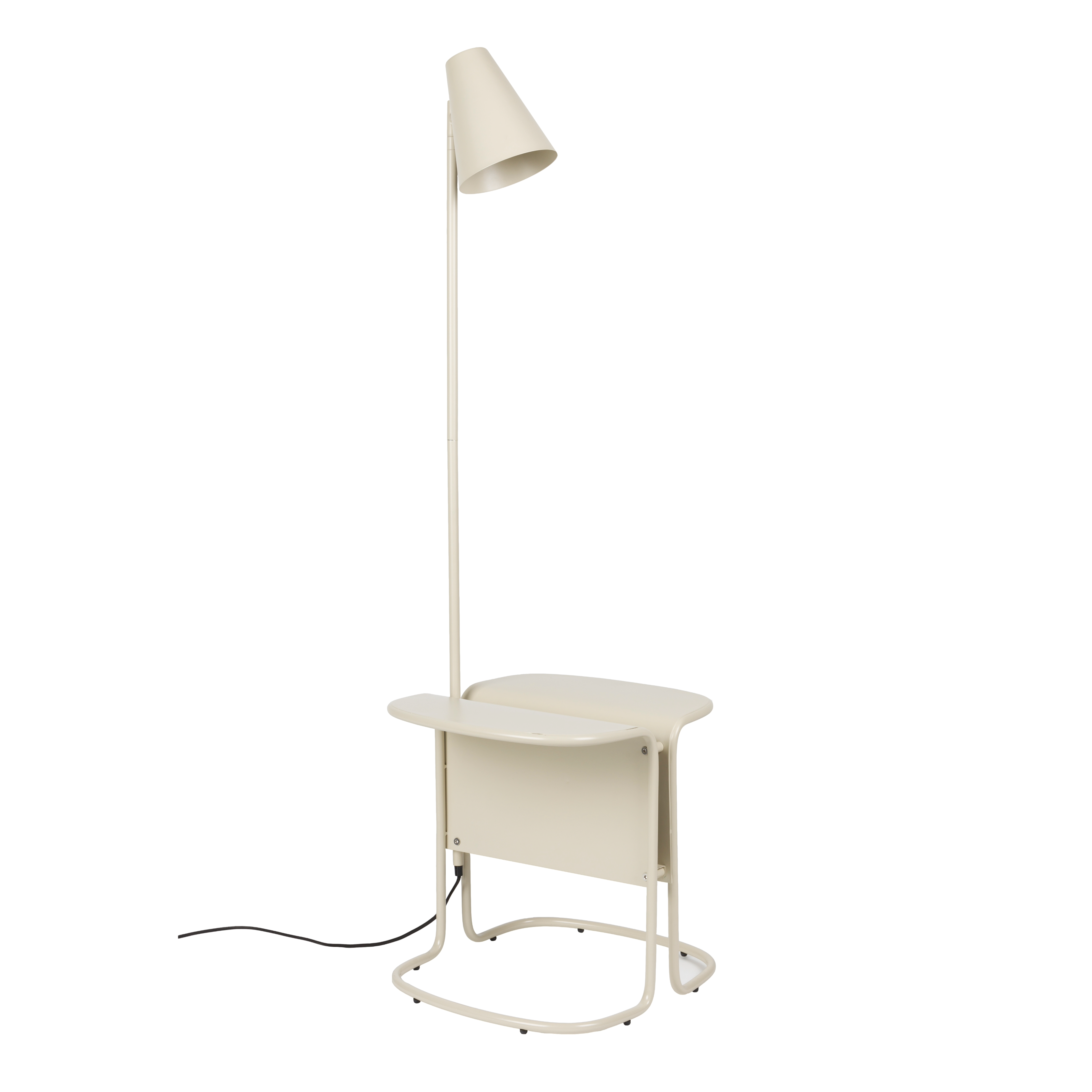 Floor lamp with table LUSTOR beige