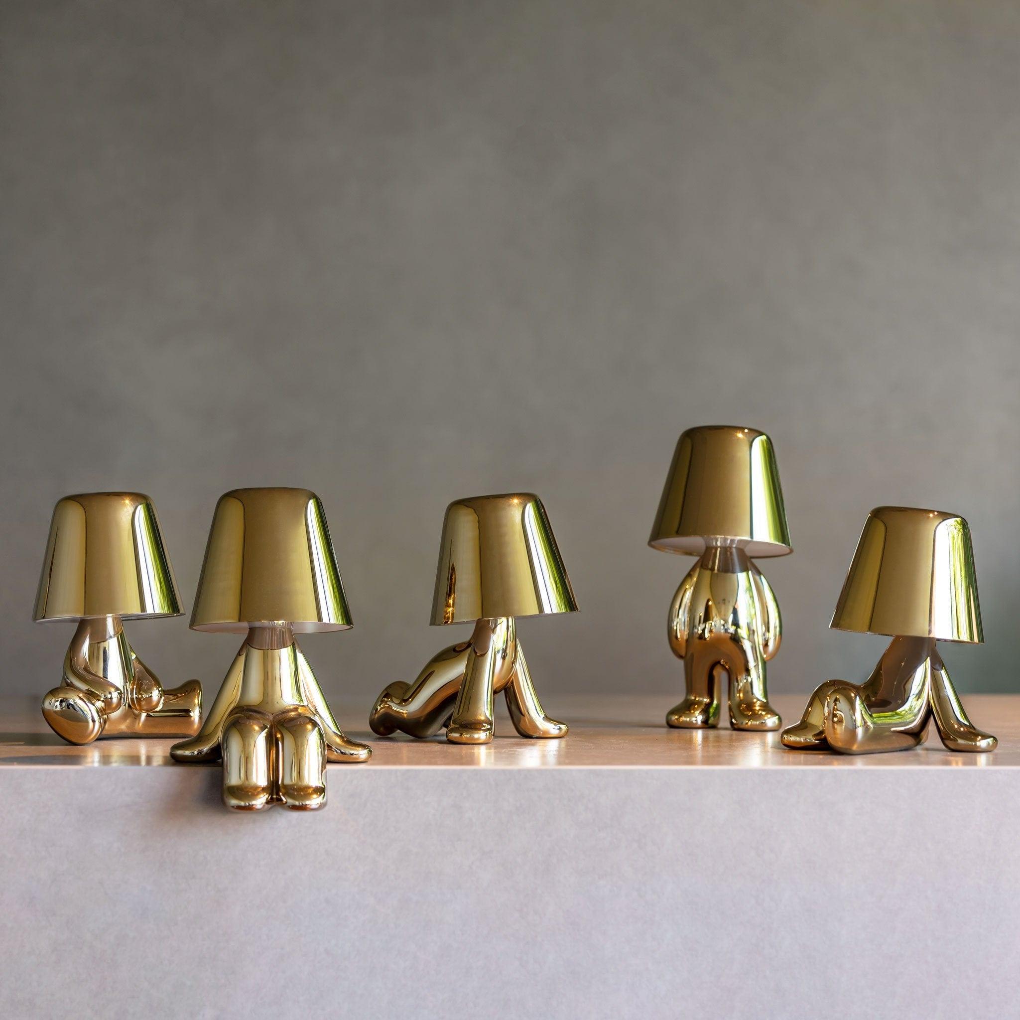 Lampka GOLDEN BROTHER SAM złoty Qeeboo Eye on Design