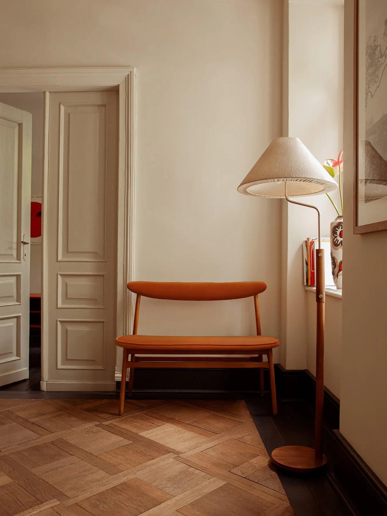 Ławka 200-190 żółty w tkaninie Boucle Mustard 366 concept Eye on Design
