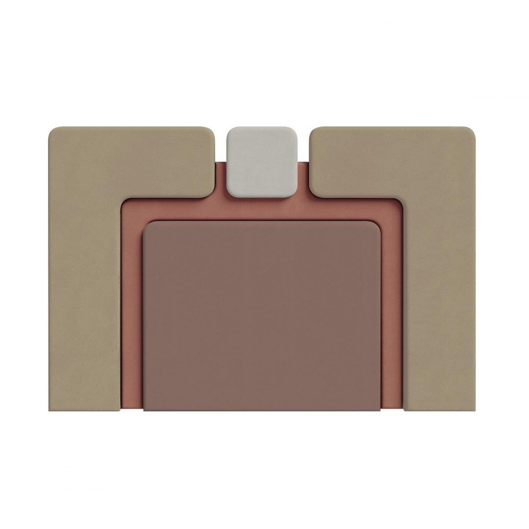 Łóżko tapicerowane PLUM 6 beżowy z białym Happy Barok Eye on Design