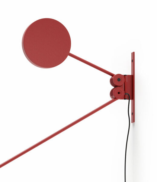 COUNTERBALANCE wall lamp with arm red