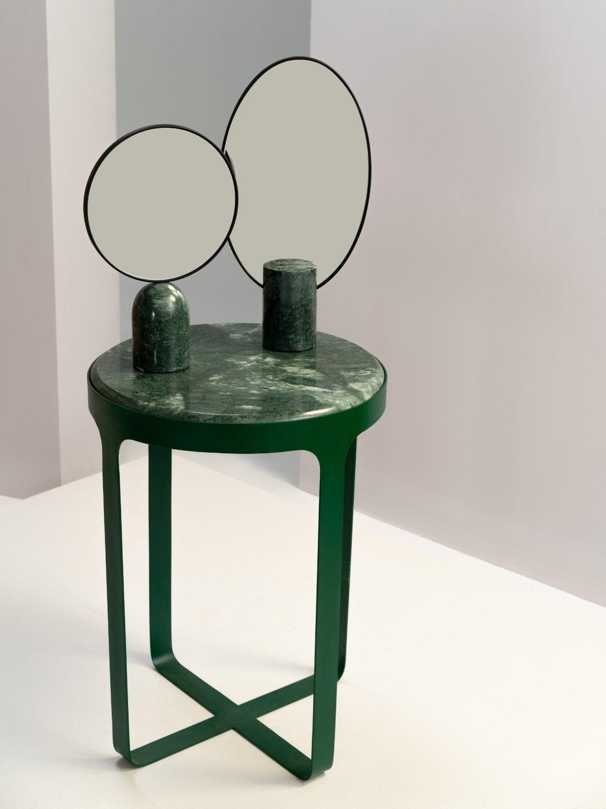 Lustro ROUND zielony marmur Pols Potten Eye on Design