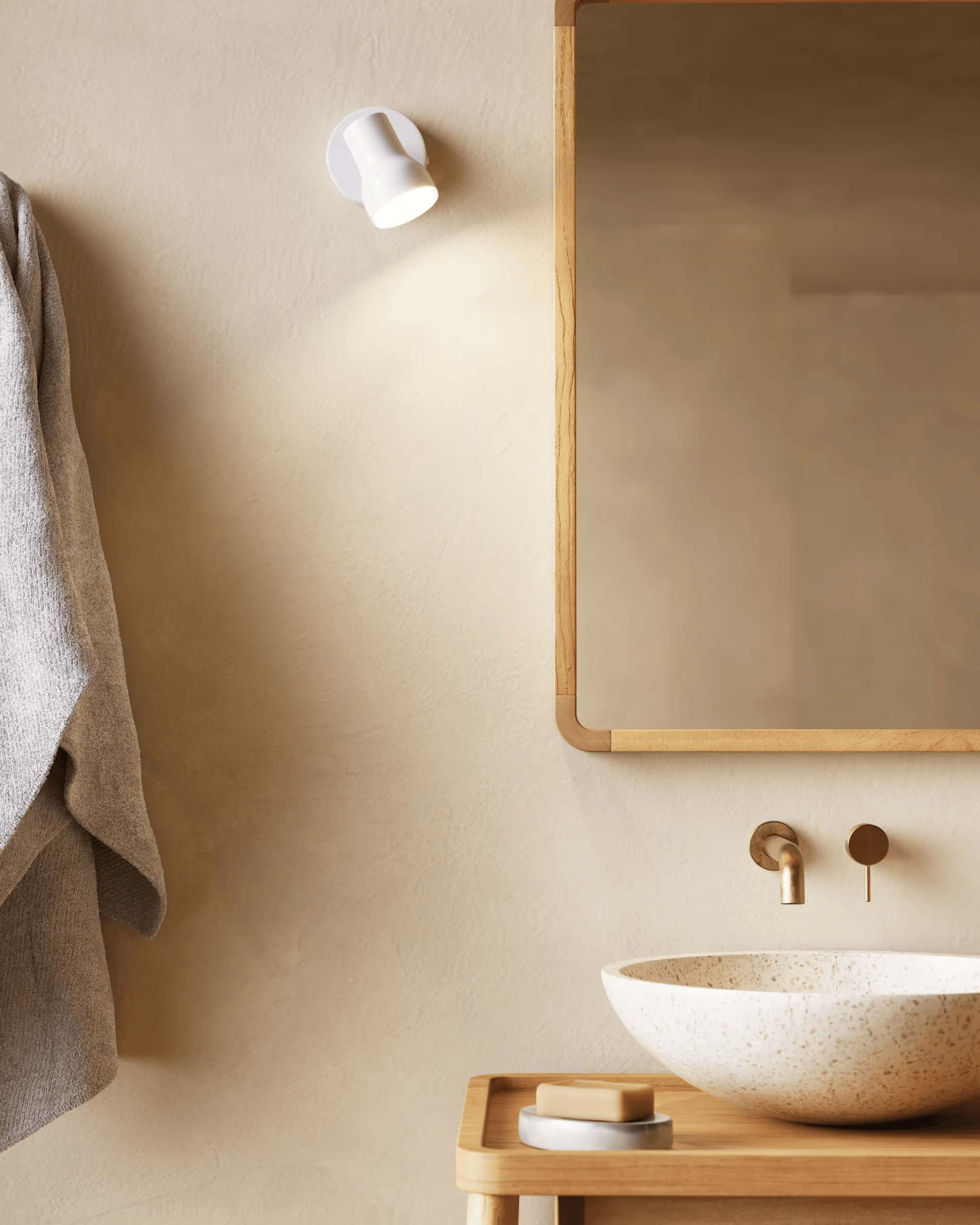 Lustro SHAMEL lite drewno tekowe La Forma Eye on Design