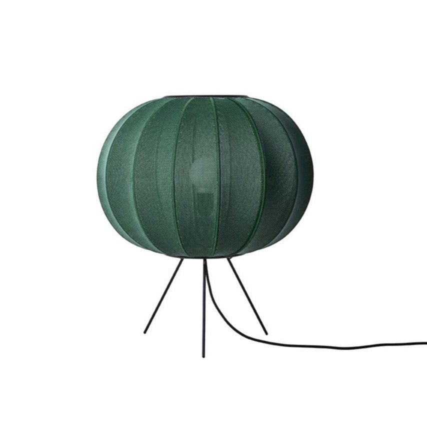 Low tripod floor lamp KNIT-WIT green