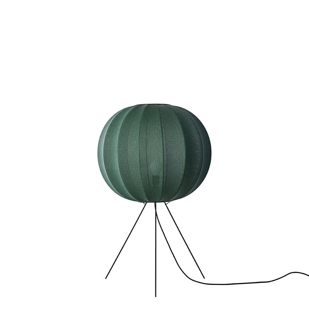 Low tripod floor lamp KNIT-WIT green