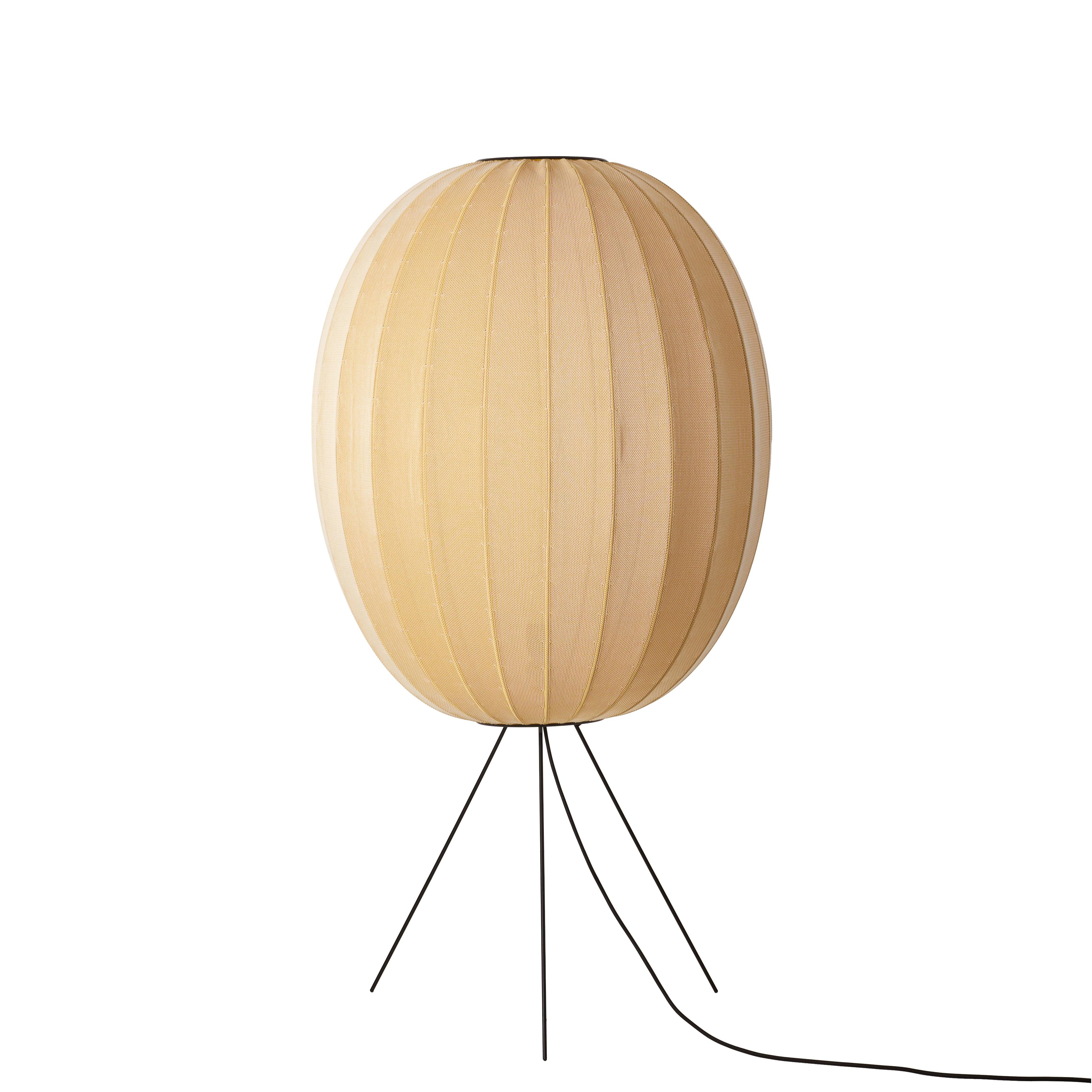 KNIT-WIT yellow tripod floor lamp