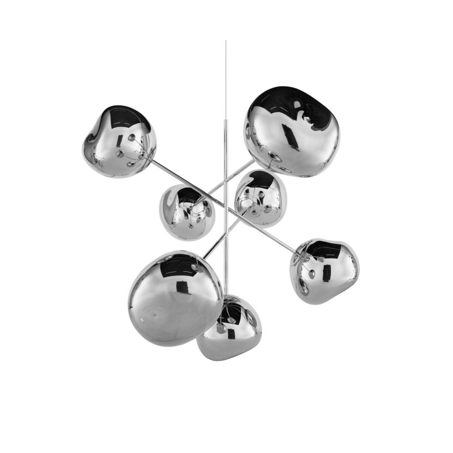 Silver melt chandelier