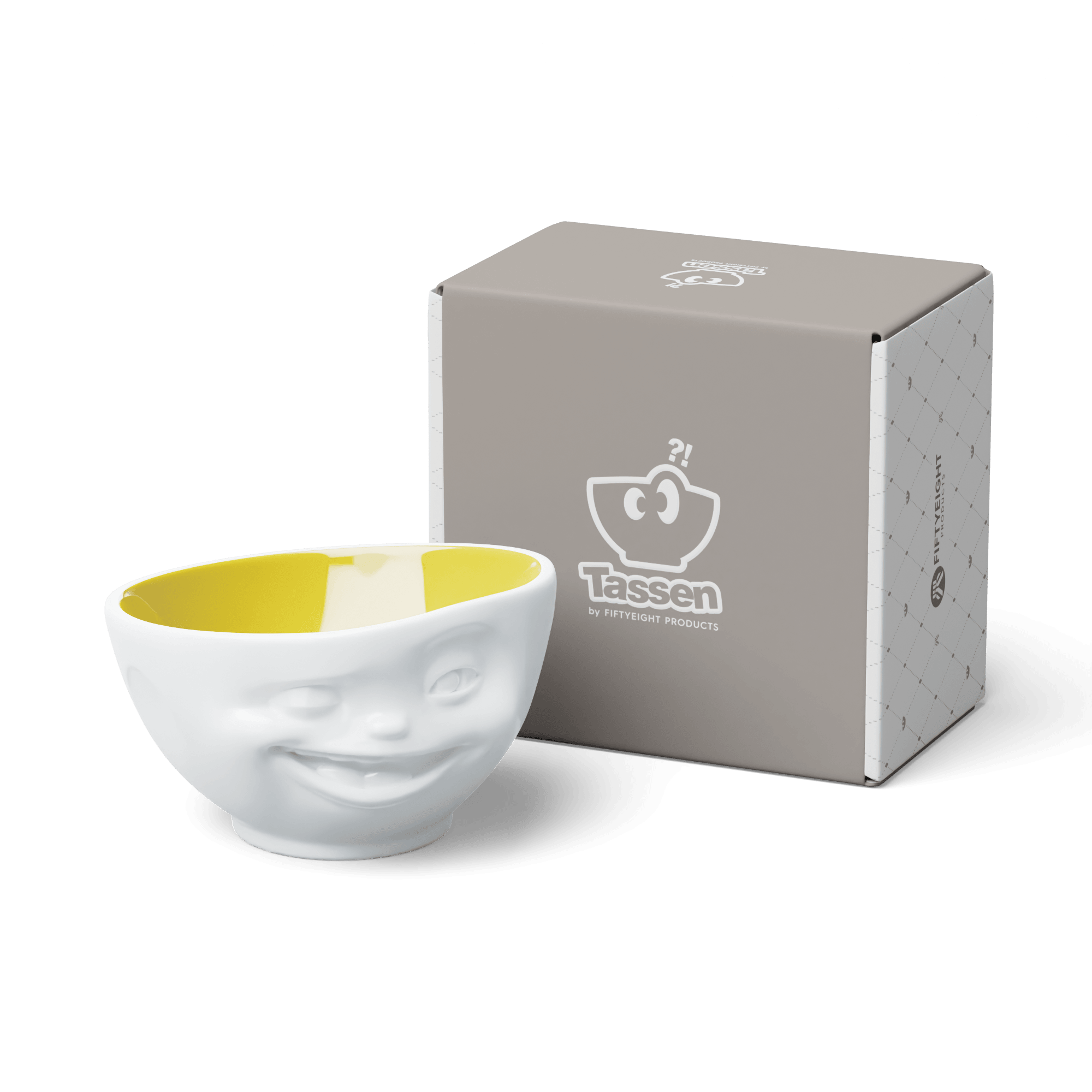 Miska WINKING biały z żółtym wnętrzem 58products Eye on Design