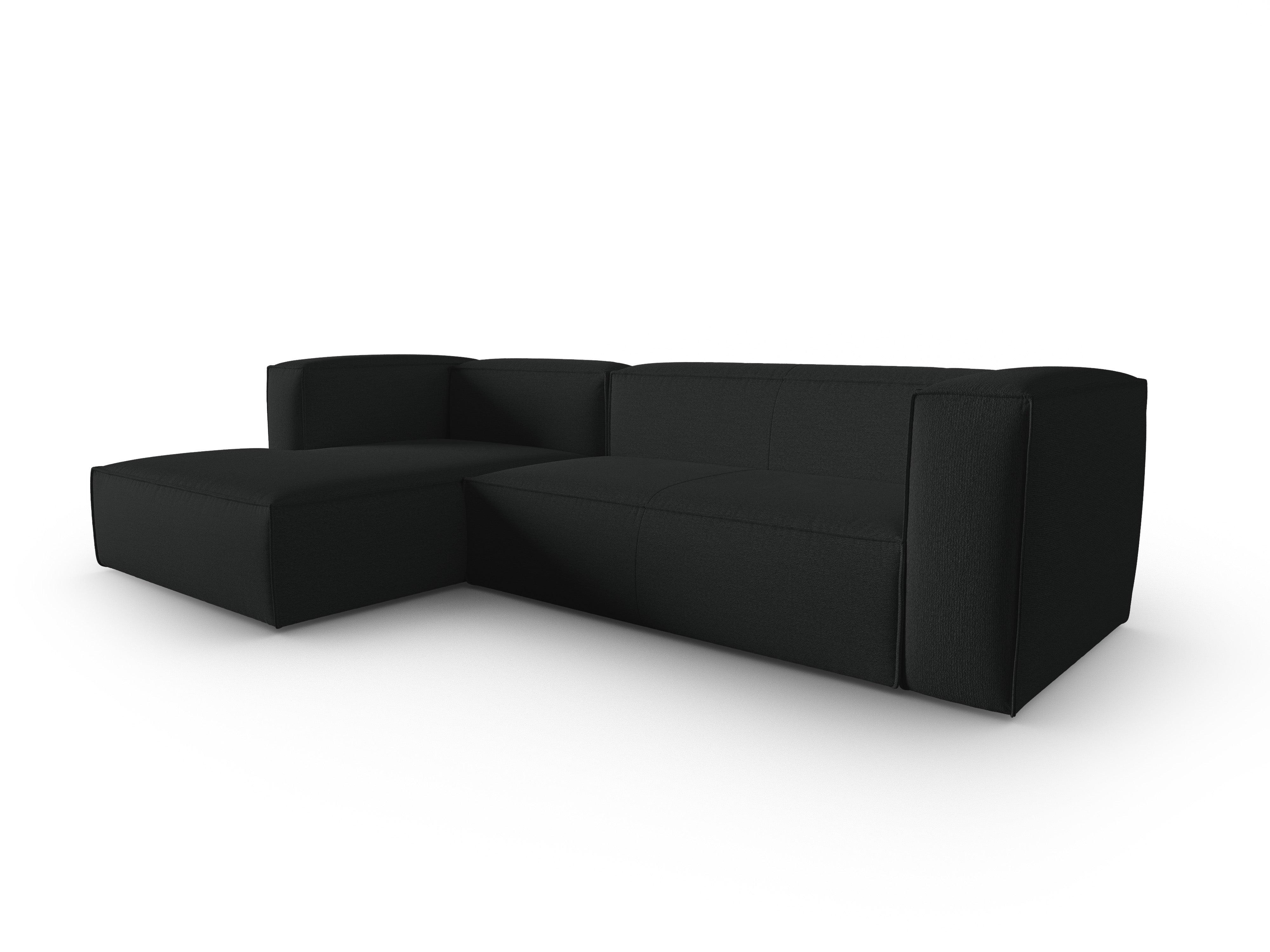 Narożnik 4-osobowy lewostronny MACKAY antracytowy boucle Cosmopolitan Design Eye on Design