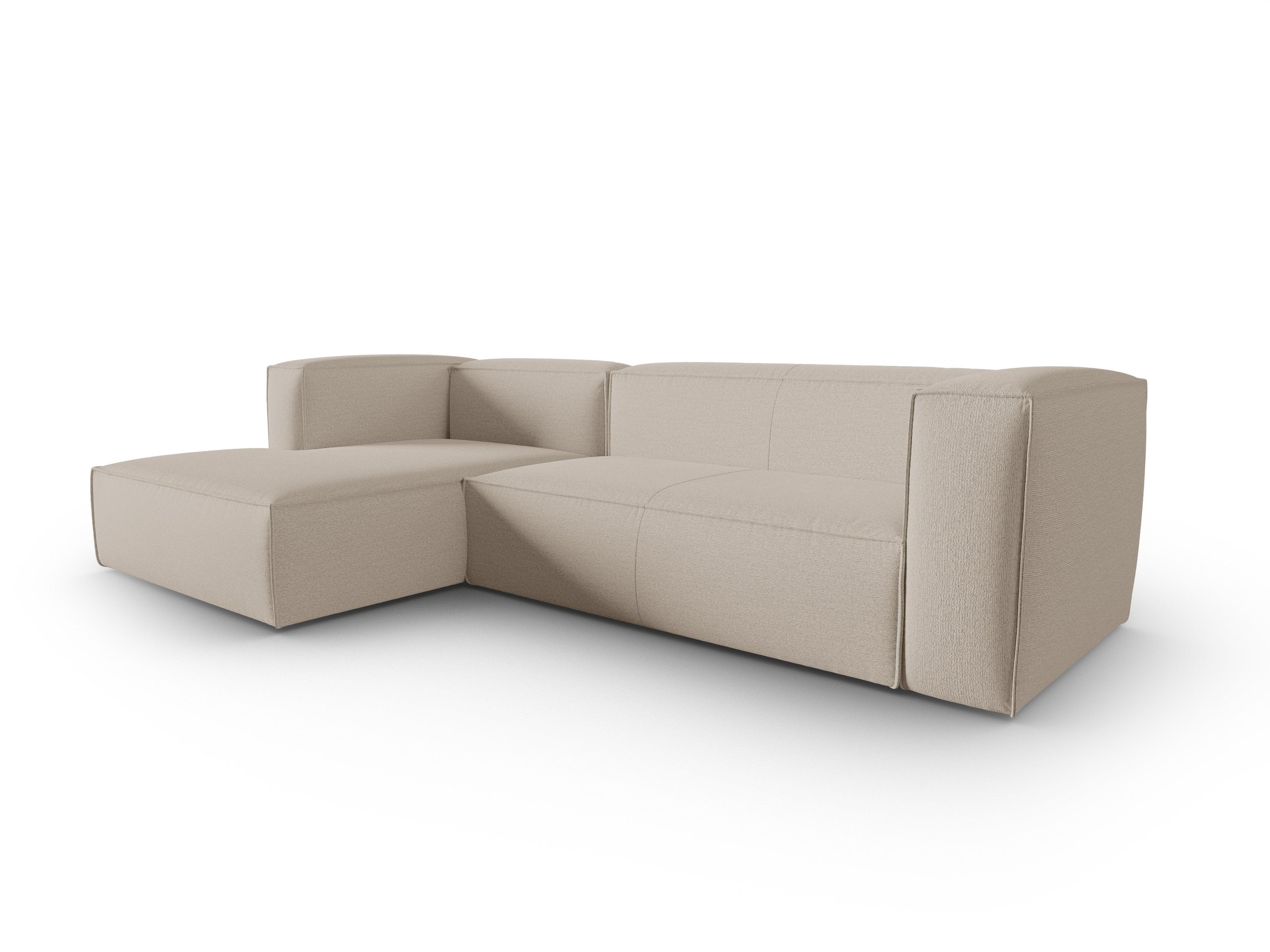 Narożnik 4-osobowy lewostronny MACKAY beżowy boucle Cosmopolitan Design Eye on Design